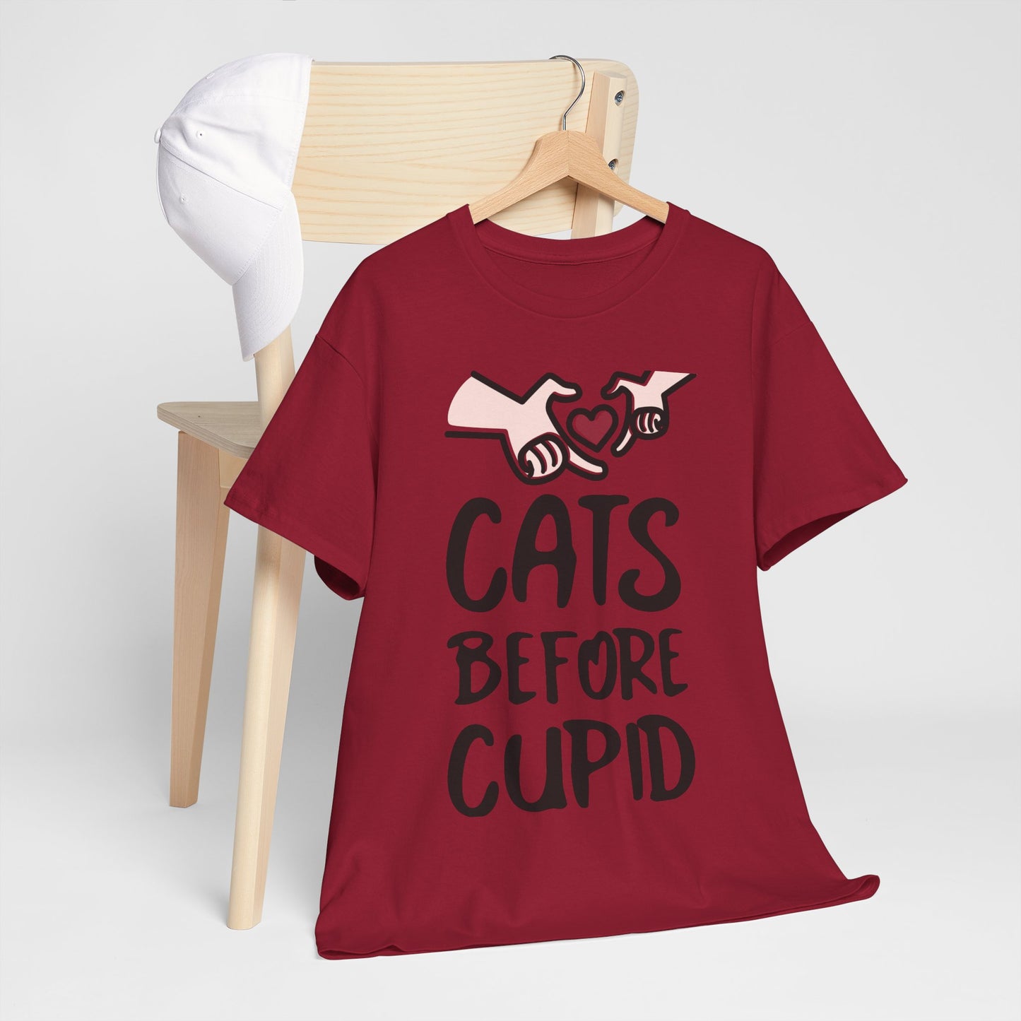 Cats Before Cupid Heavy Cotton Tee