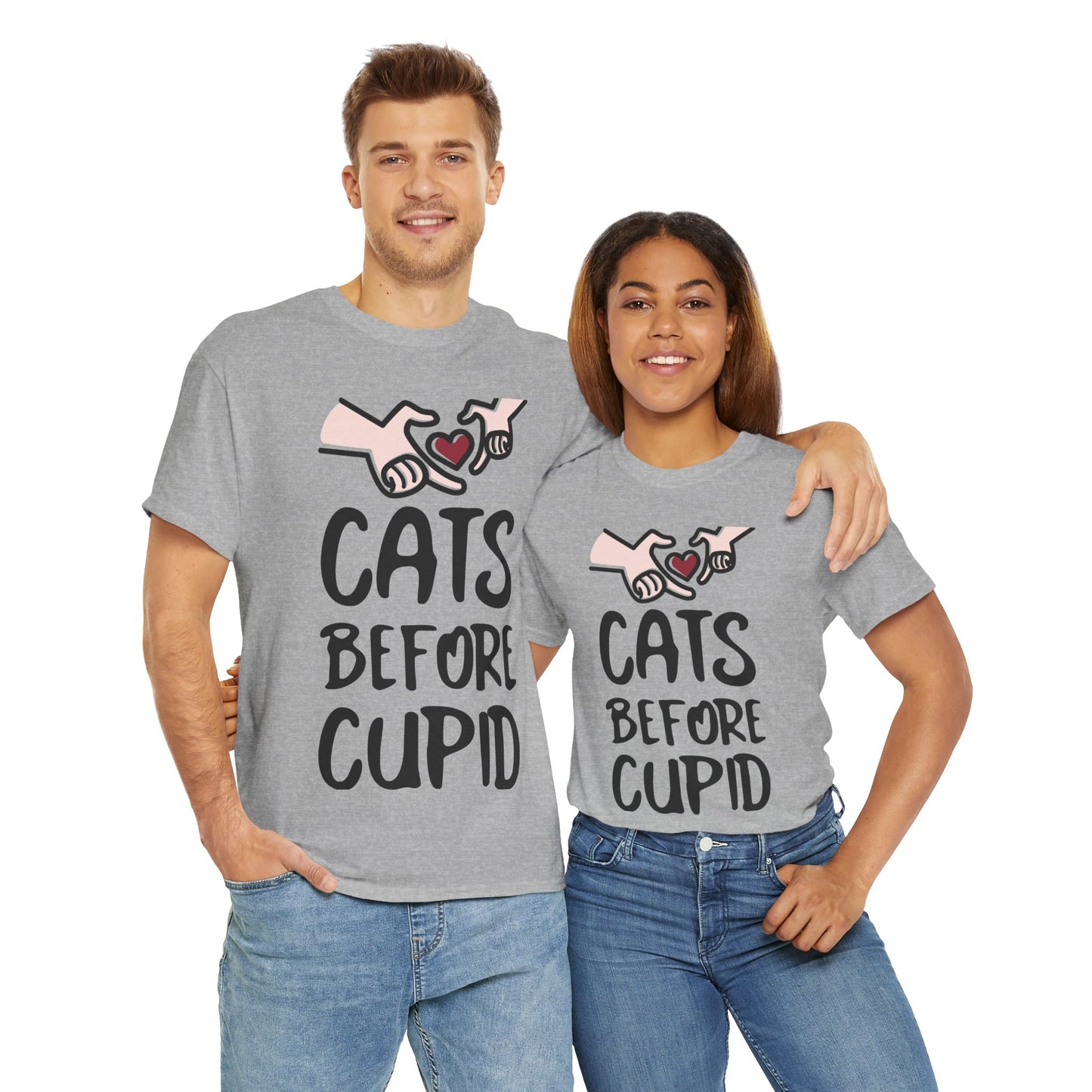 Cats Before Cupid Heavy Cotton Tee