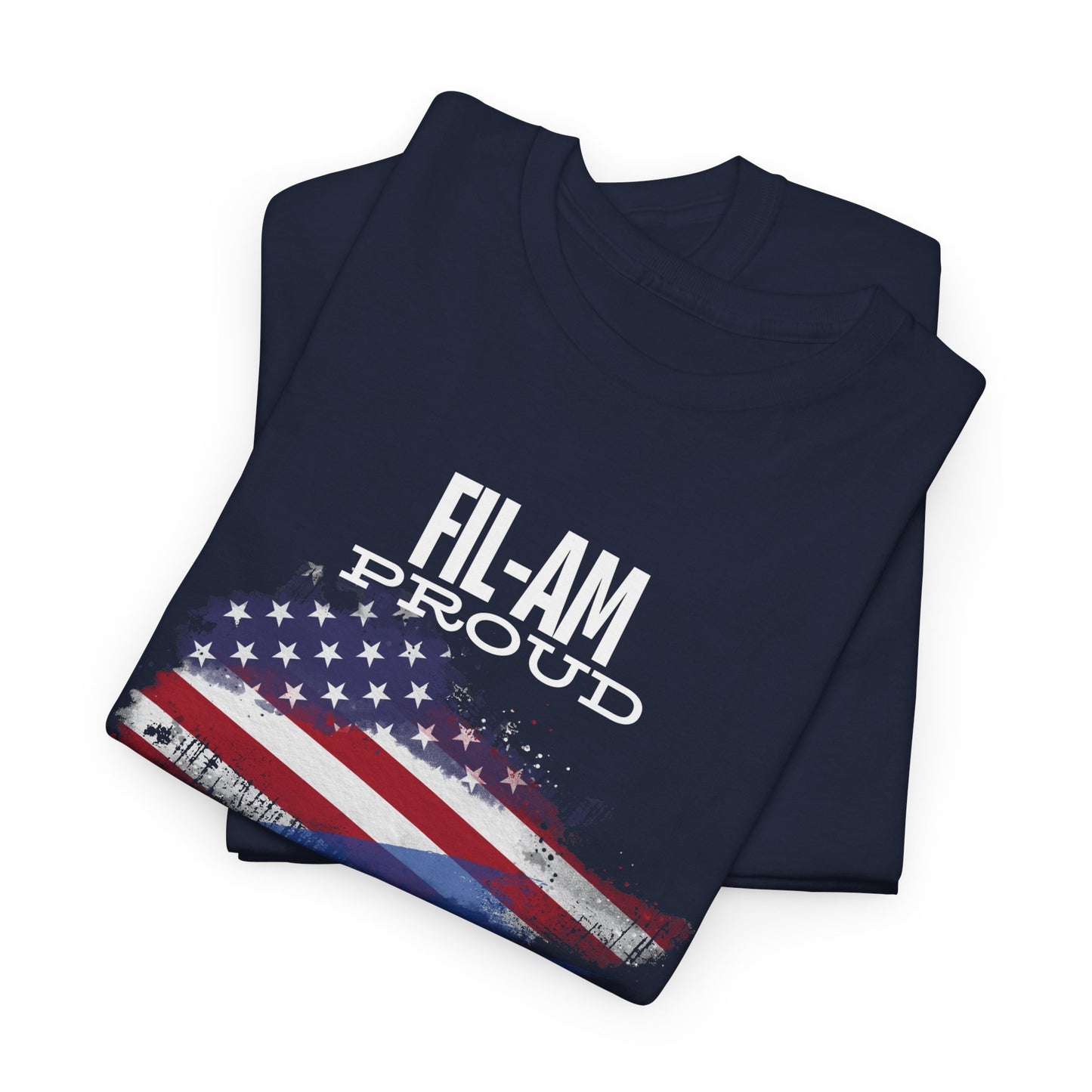 Fil-Am Proud (White Font) Cotton Tee