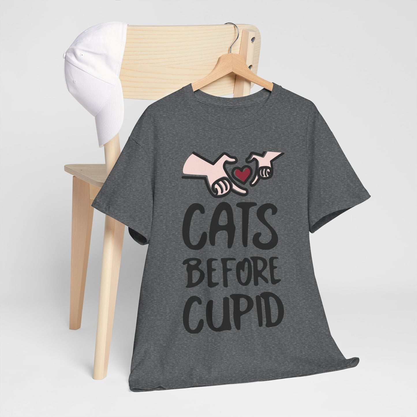 Cats Before Cupid Heavy Cotton Tee