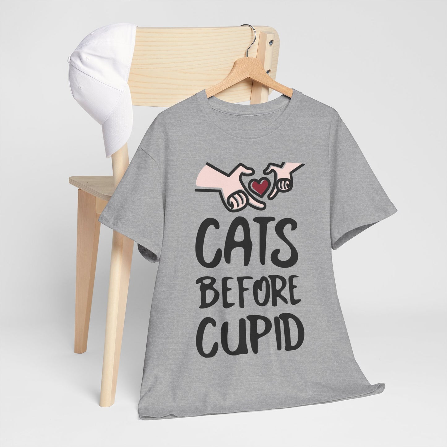 Cats Before Cupid Heavy Cotton Tee