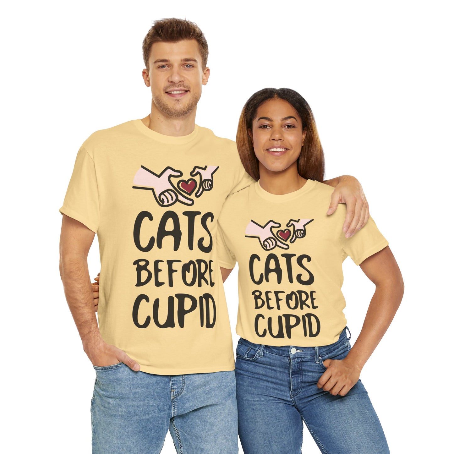 Cats Before Cupid Heavy Cotton Tee