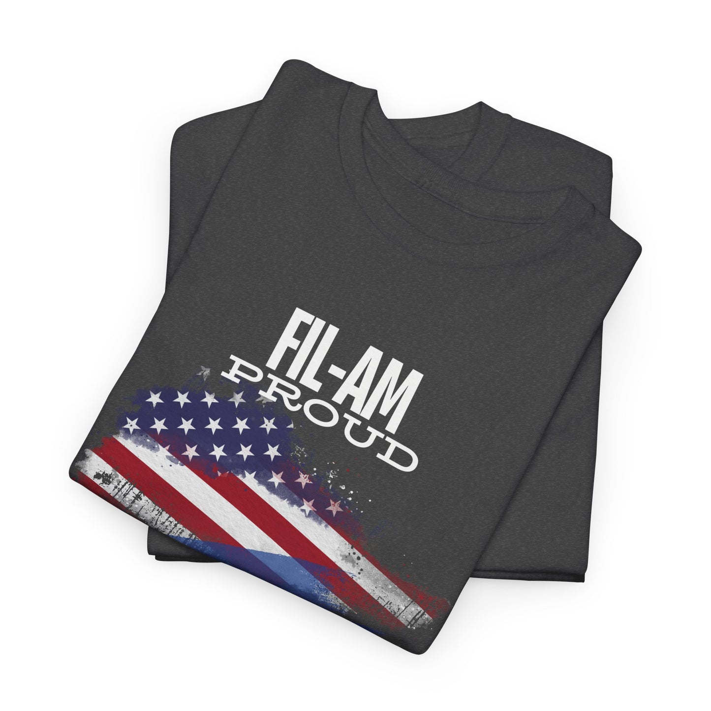 Fil-Am Proud (White Font) Cotton Tee