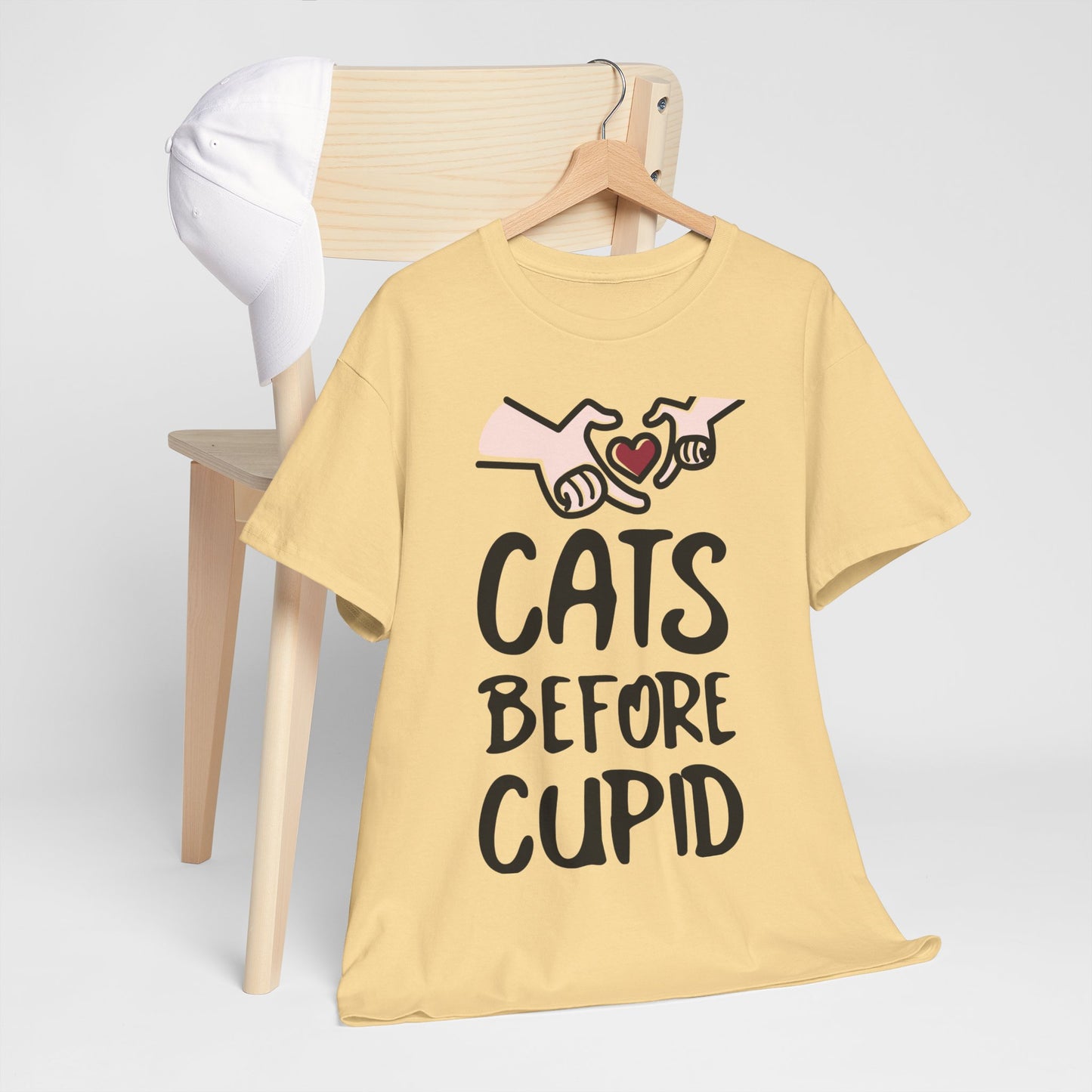 Cats Before Cupid Heavy Cotton Tee