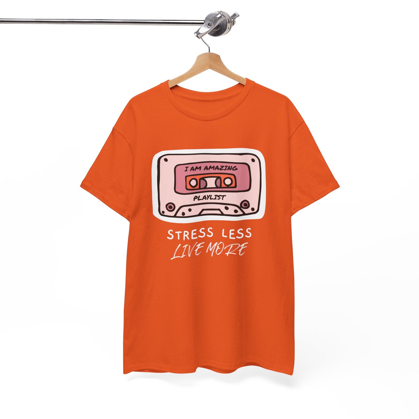 Stress Less Live More Retro Design Tee