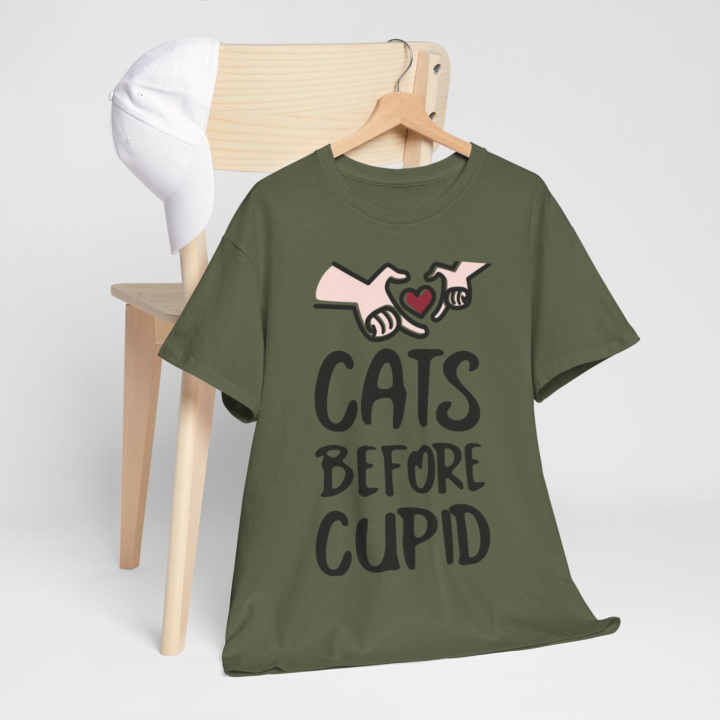 Cats Before Cupid Heavy Cotton Tee