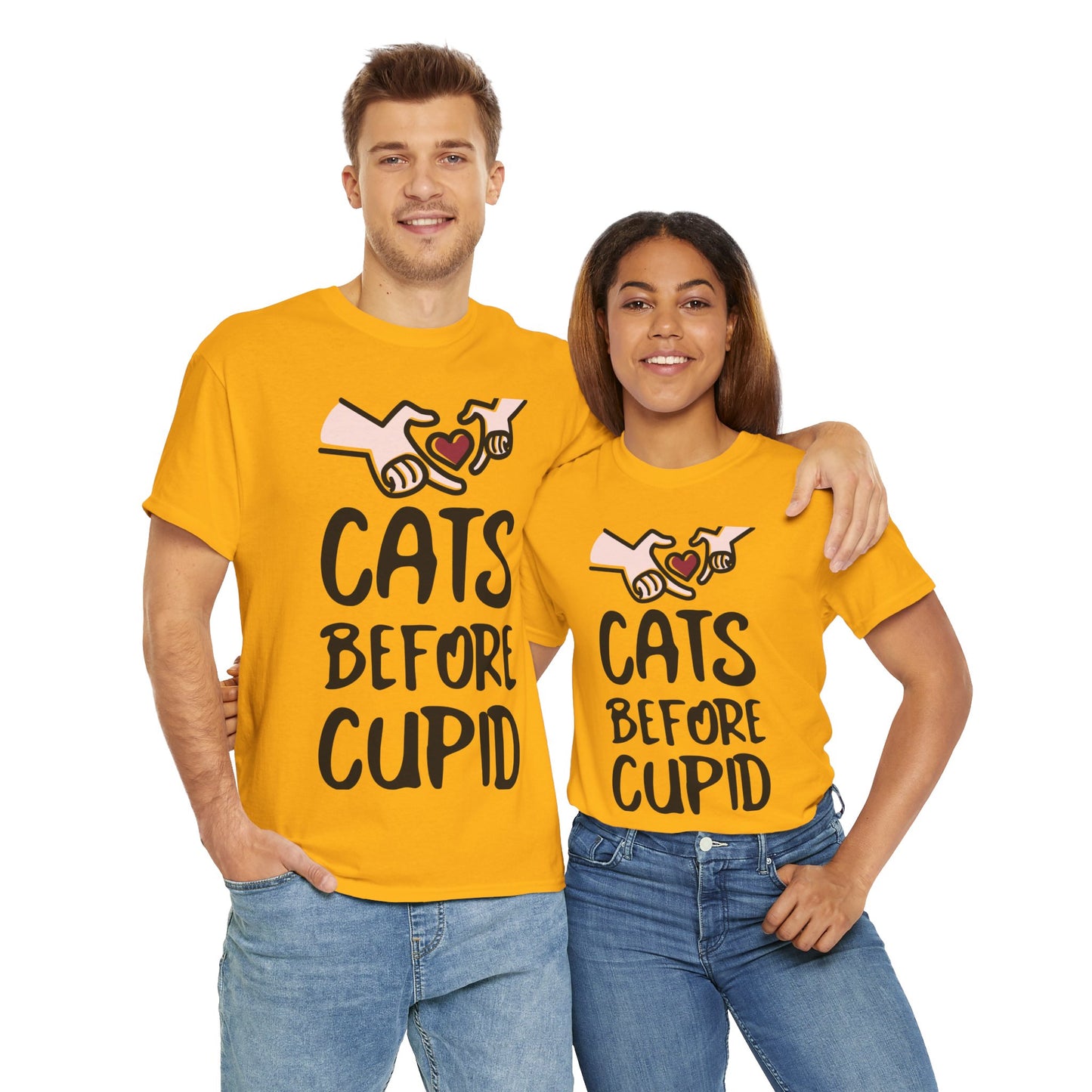Cats Before Cupid Heavy Cotton Tee
