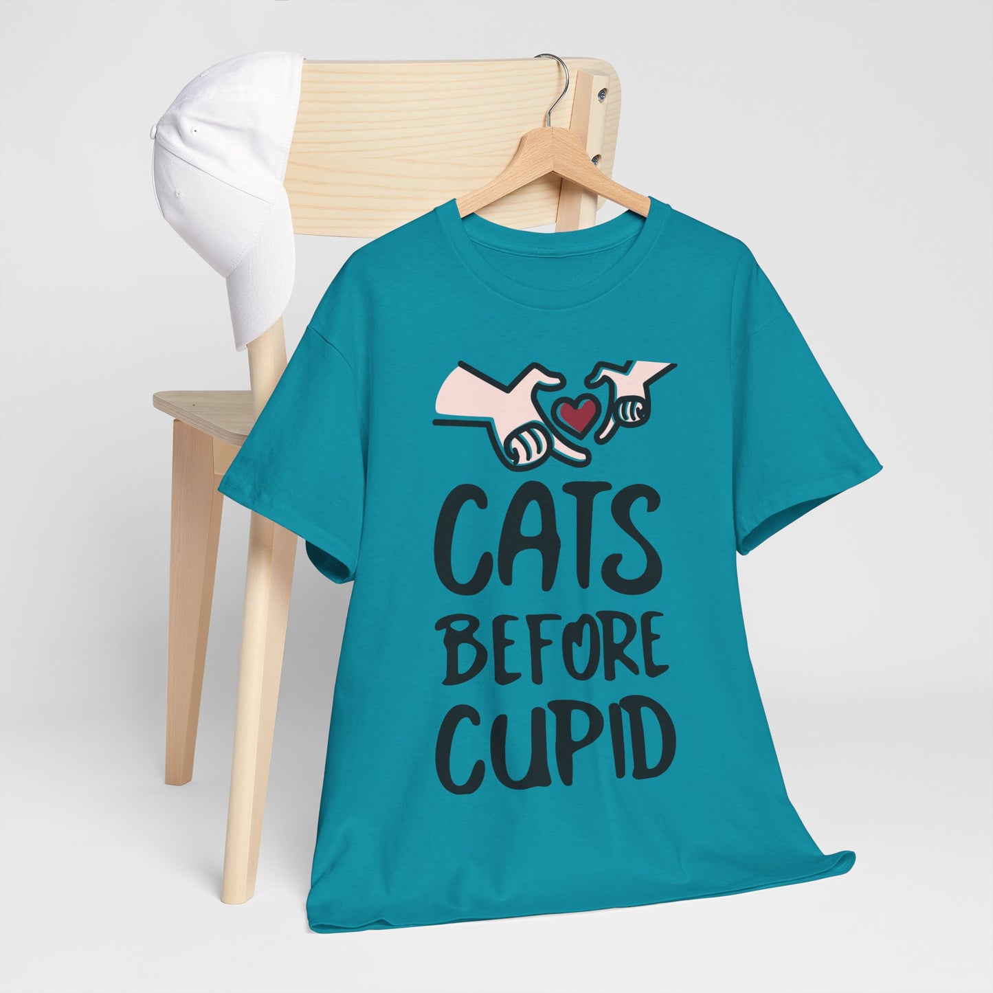 Cats Before Cupid Heavy Cotton Tee