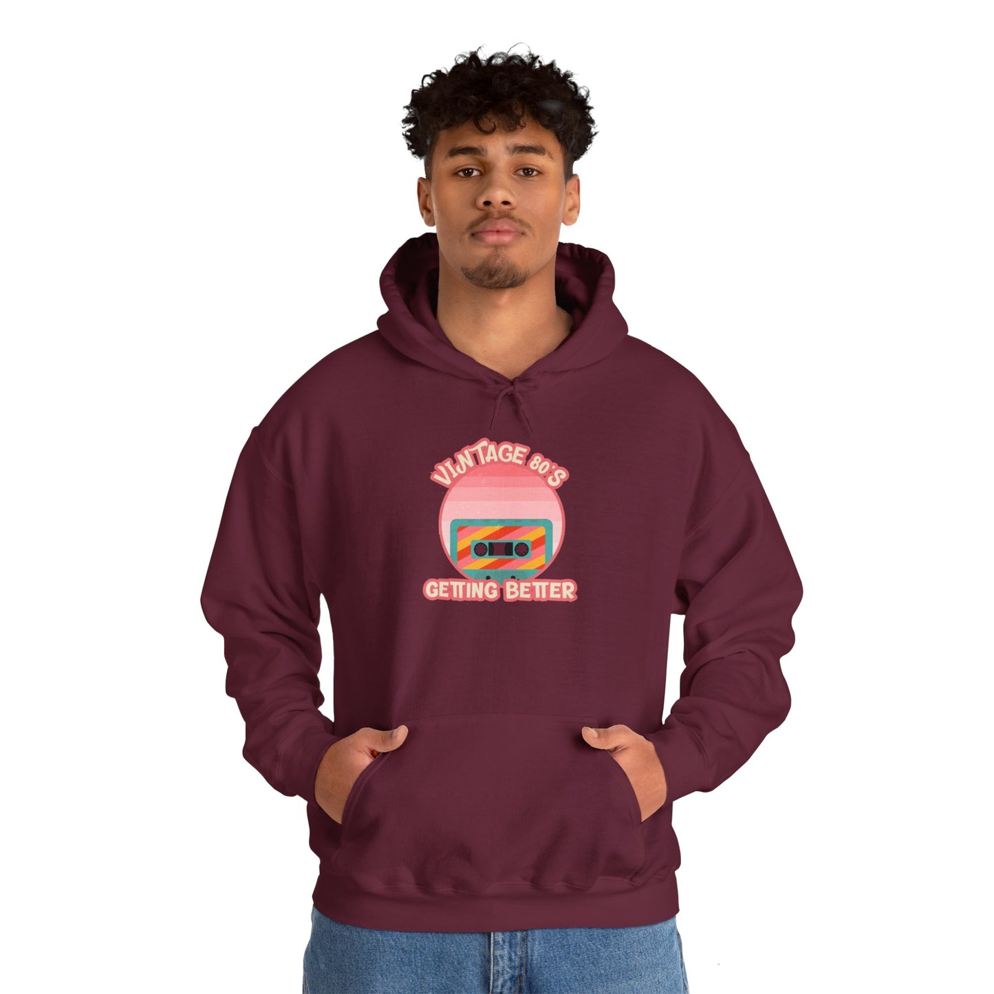Vintage 80's Getting Better Unisex Hoodie