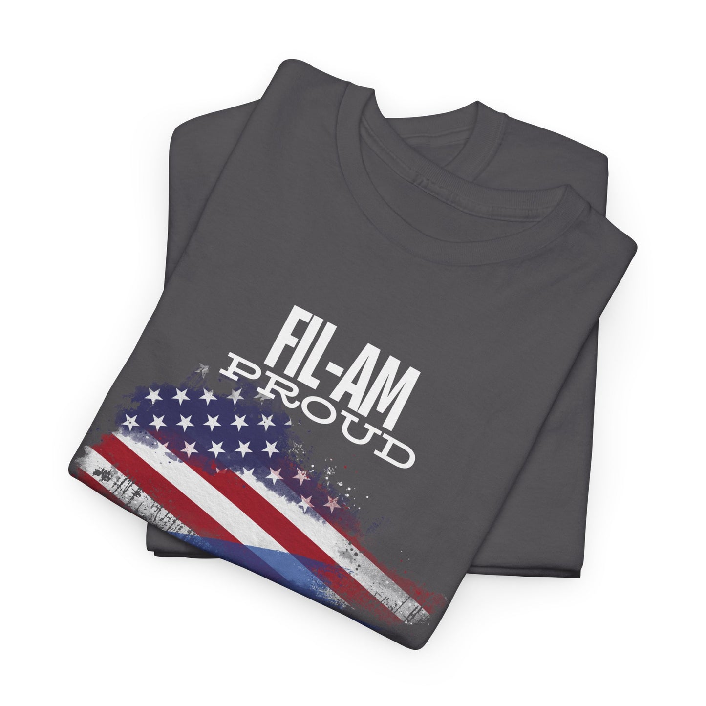 Fil-Am Proud (White Font) Cotton Tee