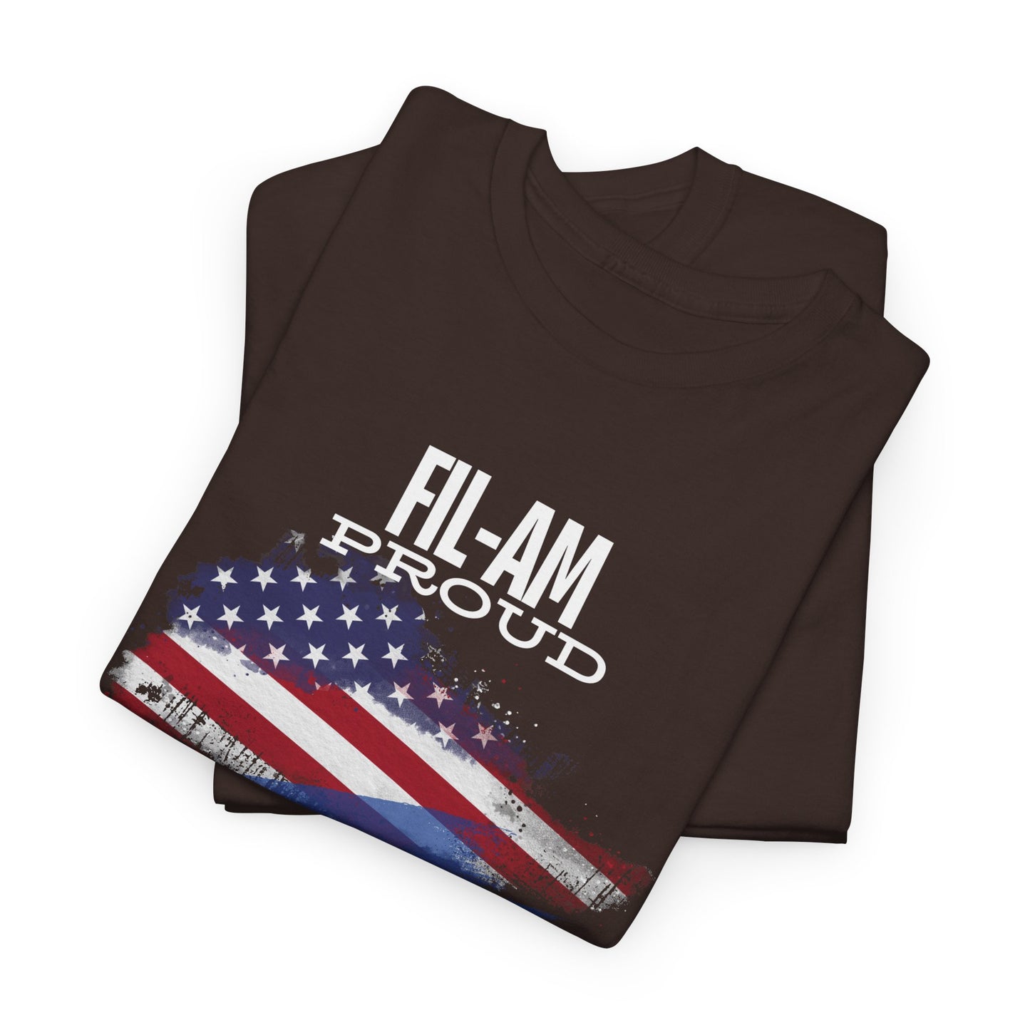 Fil-Am Proud (White Font) Cotton Tee