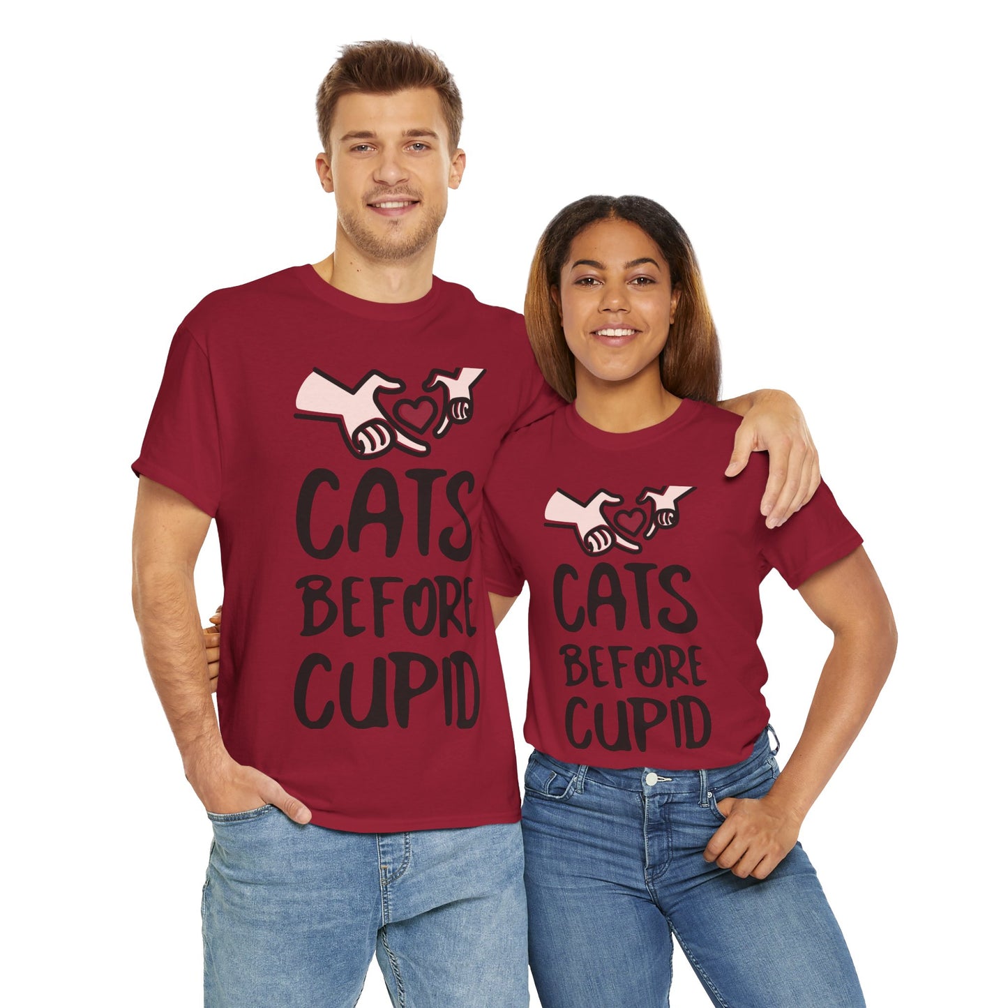 Cats Before Cupid Heavy Cotton Tee