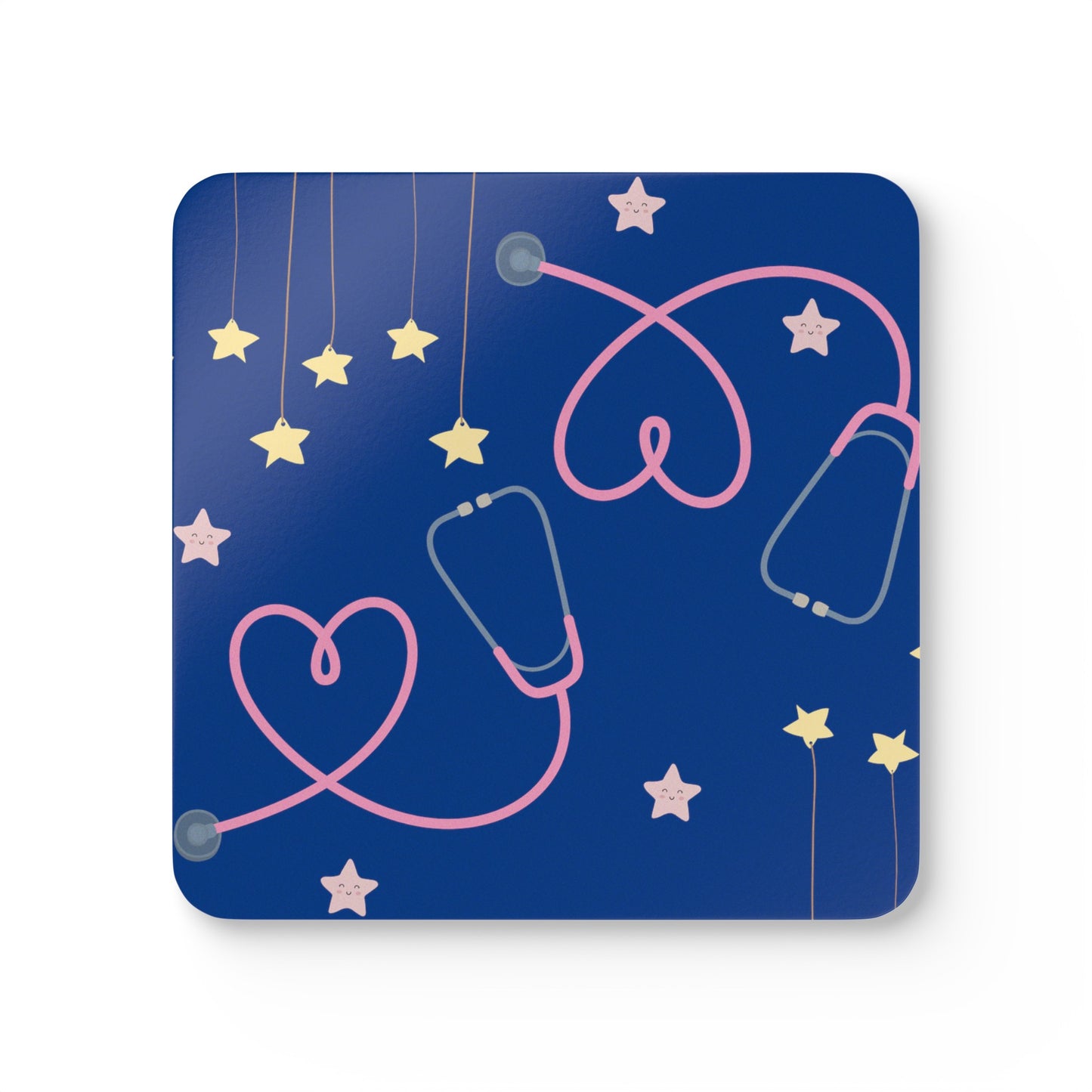 Hearts & Stethoscope Coaster Set