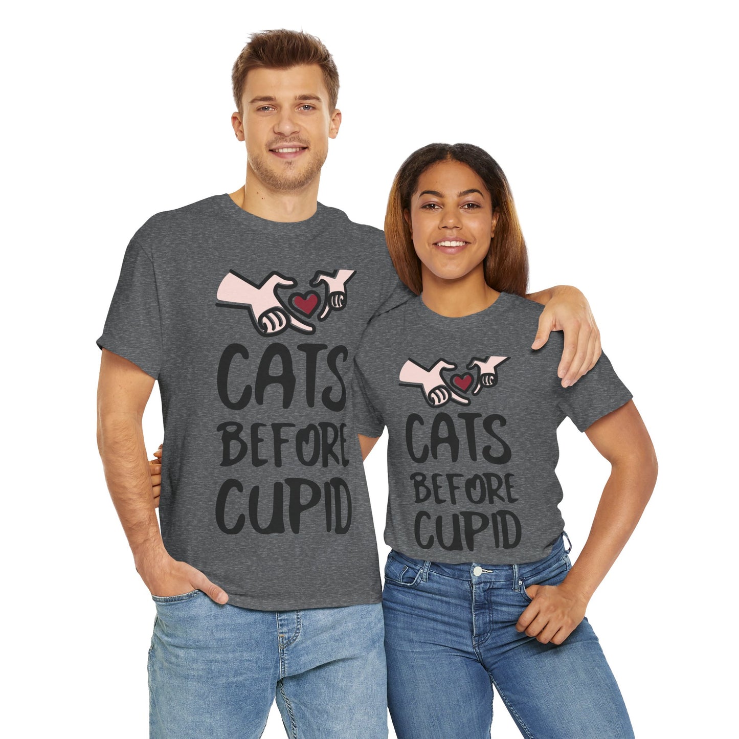 Cats Before Cupid Heavy Cotton Tee