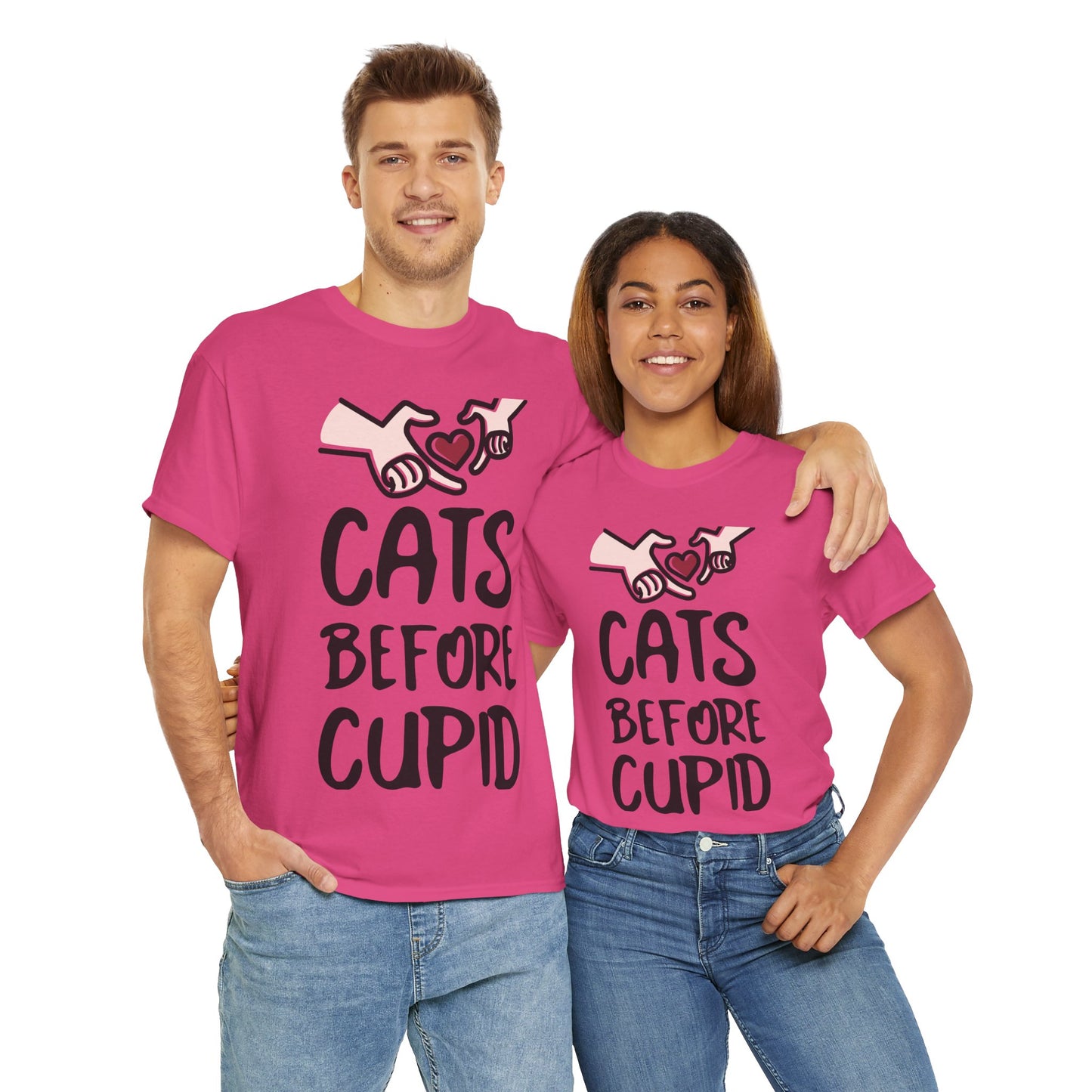 Cats Before Cupid Heavy Cotton Tee