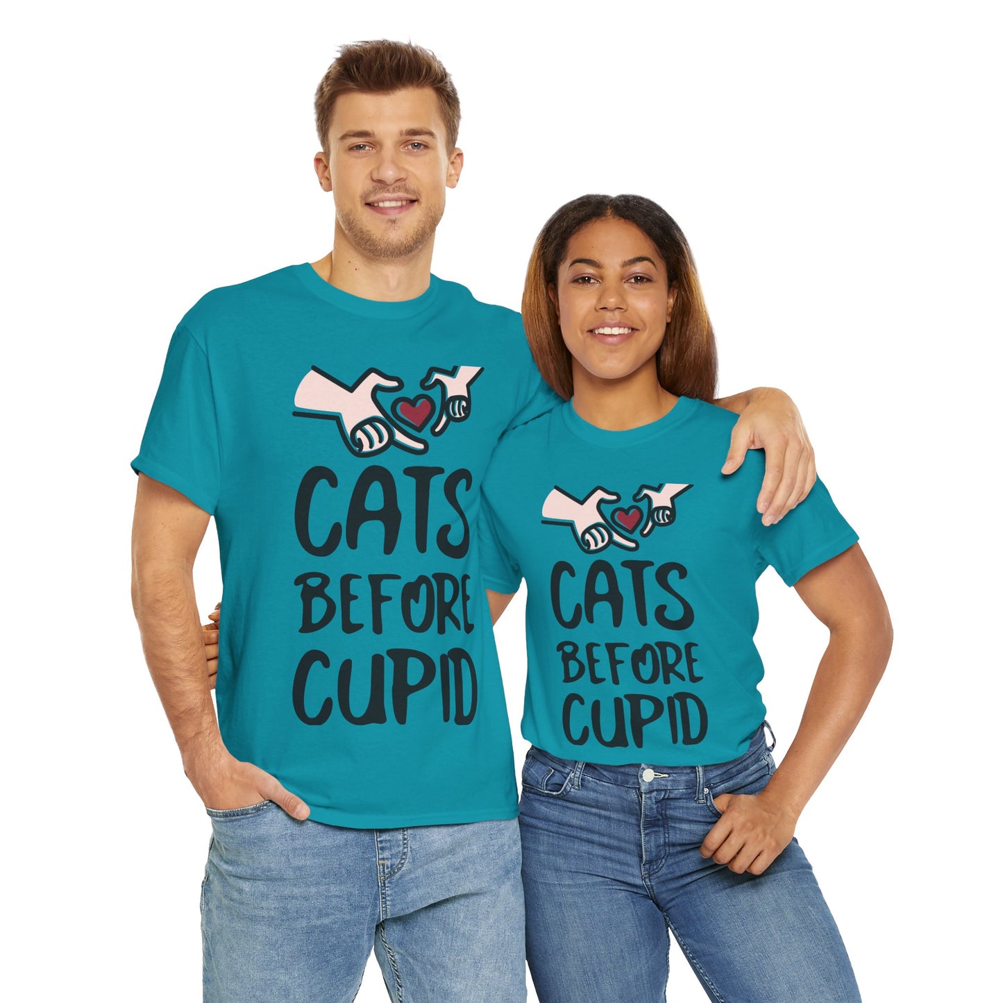 Cats Before Cupid Heavy Cotton Tee