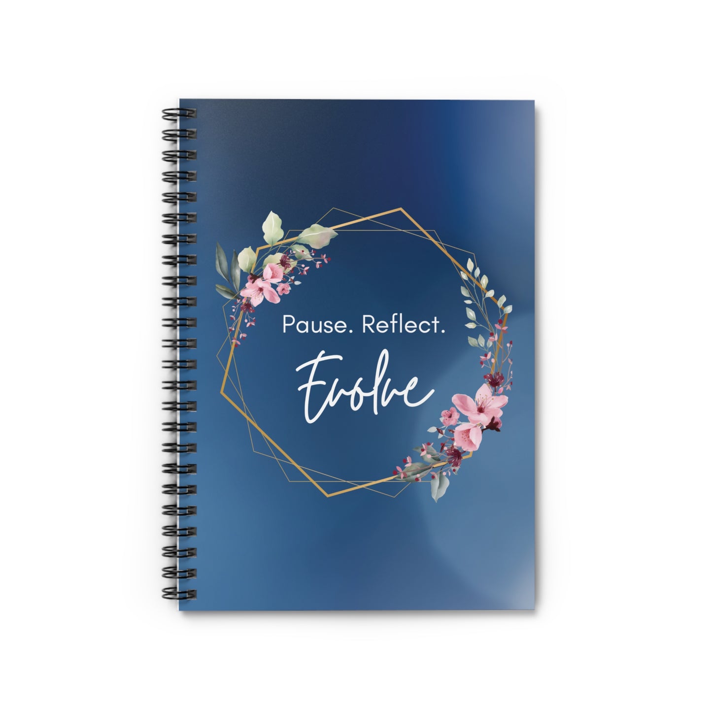 Evolve Floral Spiral Notebook - Inspirational Ruled Journal for Reflection