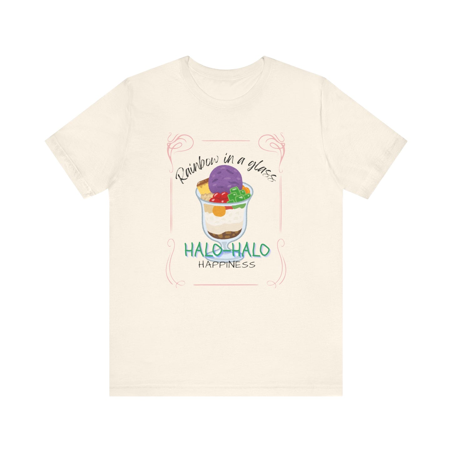 Rainbow in a Glass, Halo-Halo Happiness Women's Premium Soft Tee