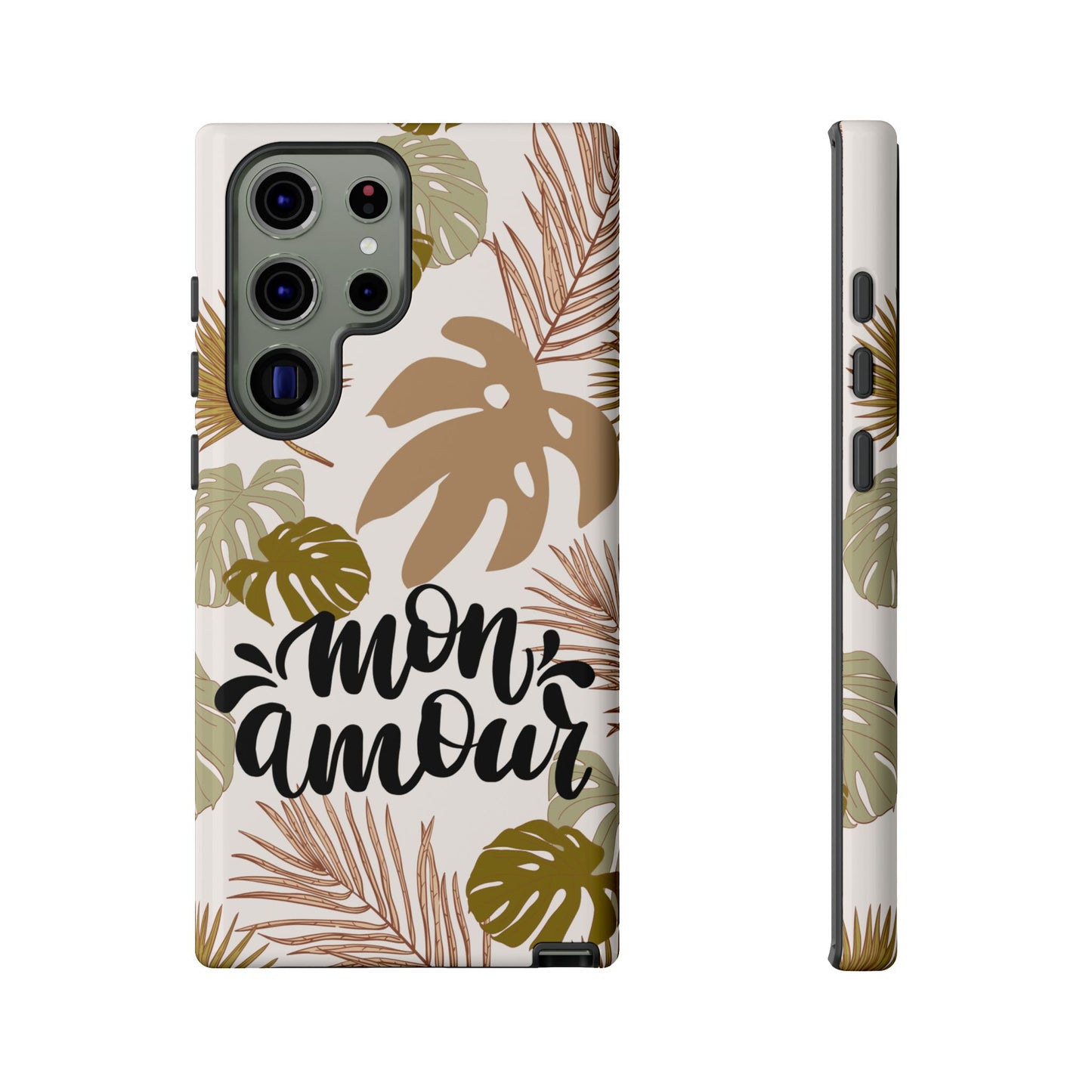 'Mon Amour' Stylish Tropical Phone Case Design