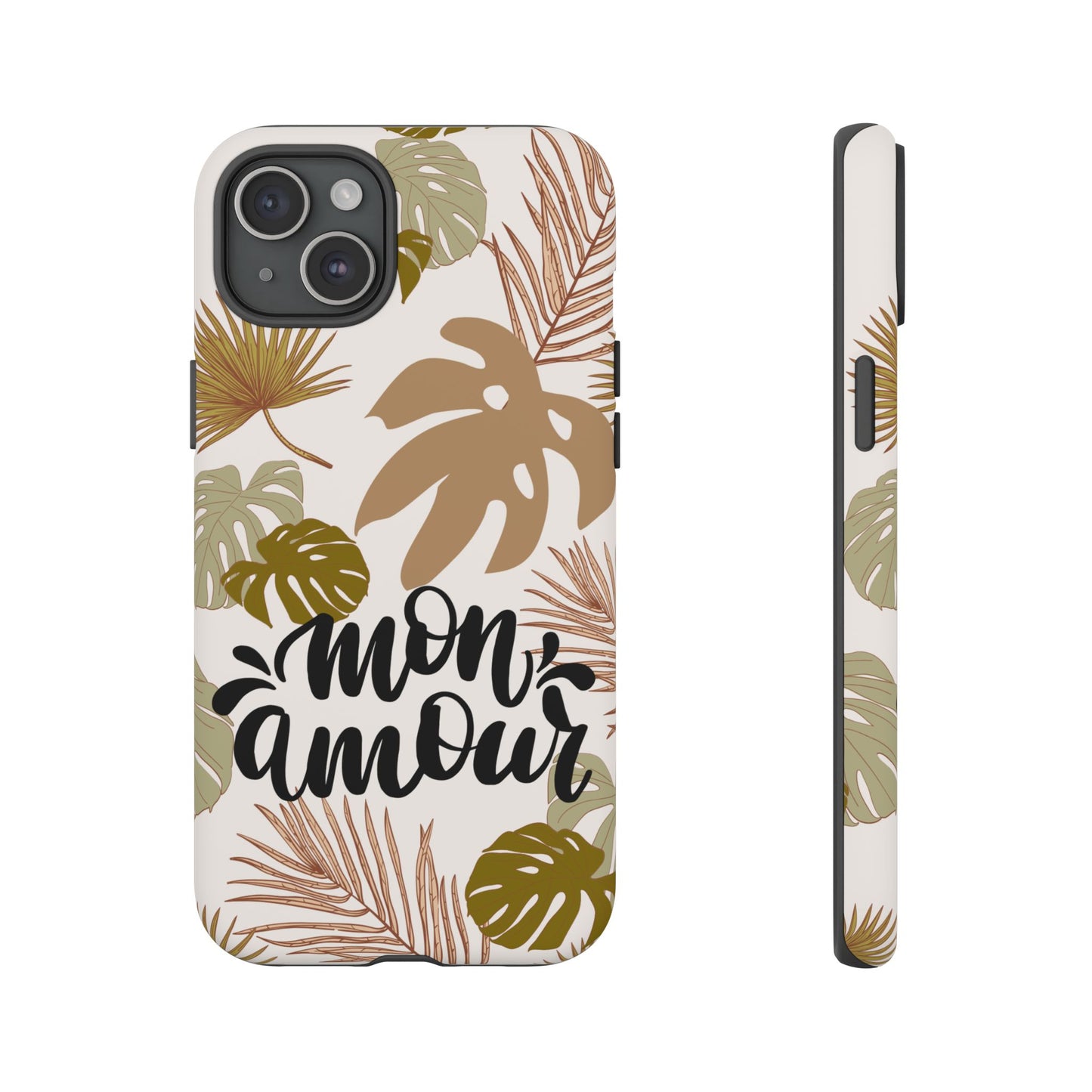 'Mon Amour' Stylish Tropical Phone Case Design