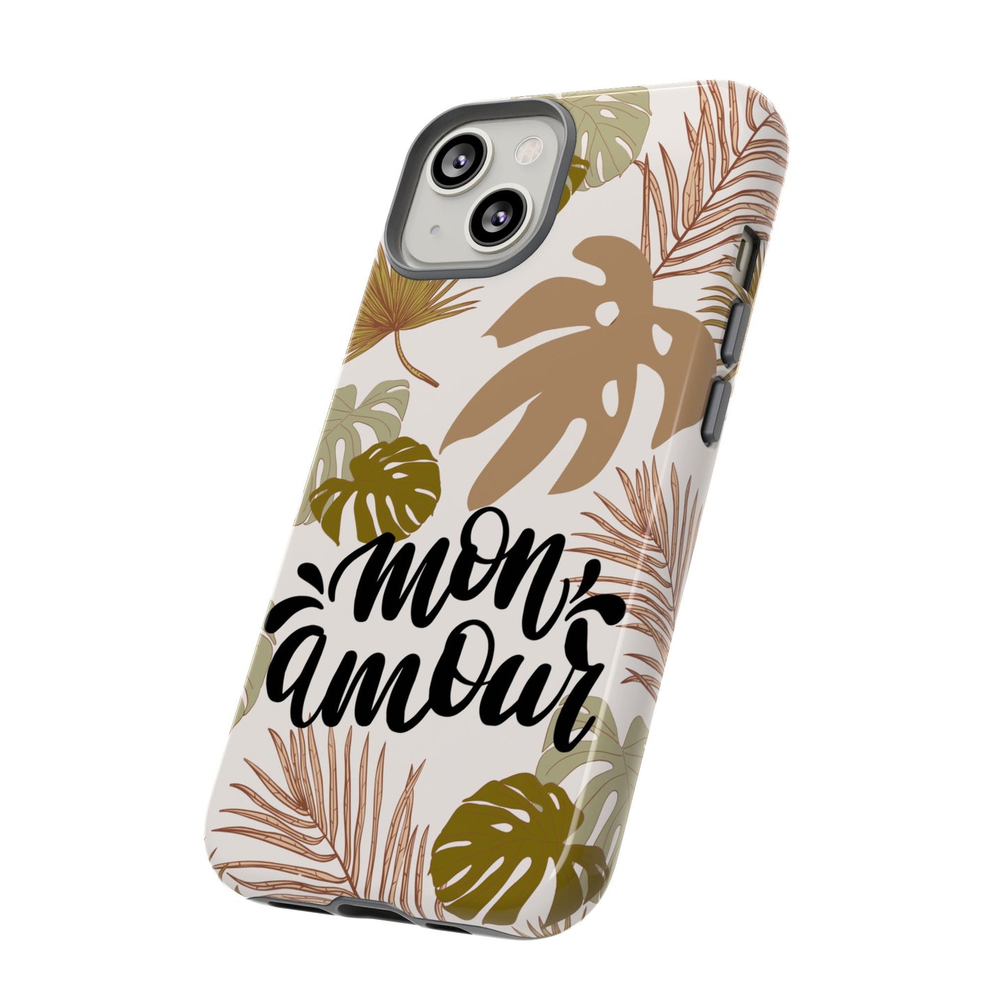 'Mon Amour' Stylish Tropical Phone Case Design