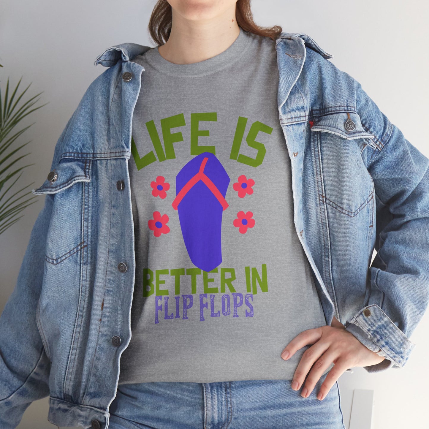 Life Is Better in Flip Flops Women 's Cotton Tee