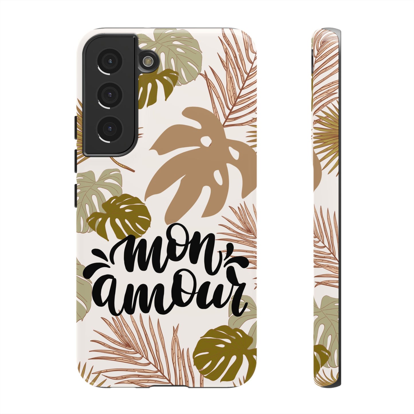 'Mon Amour' Stylish Tropical Phone Case Design