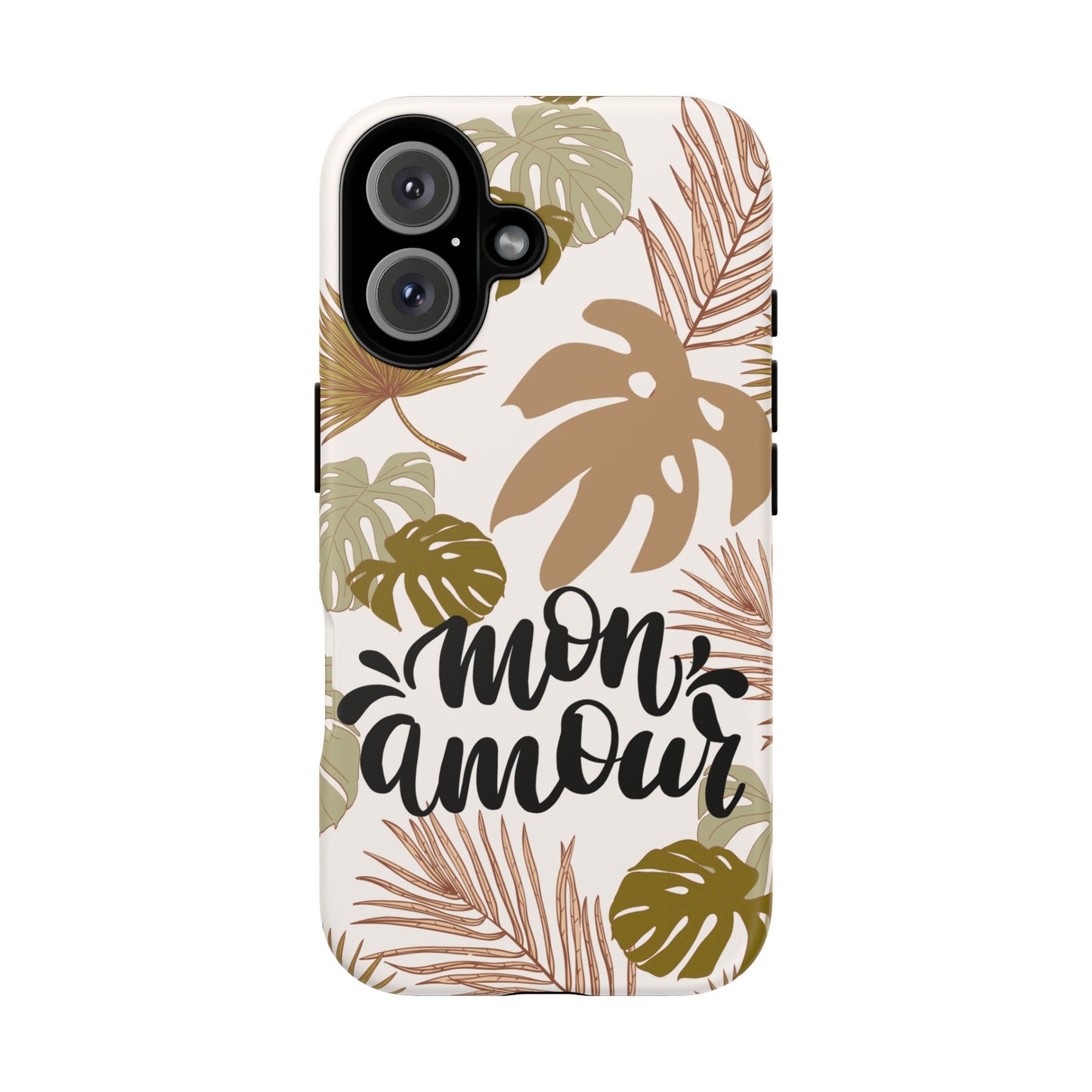 'Mon Amour' Stylish Tropical Phone Case Design