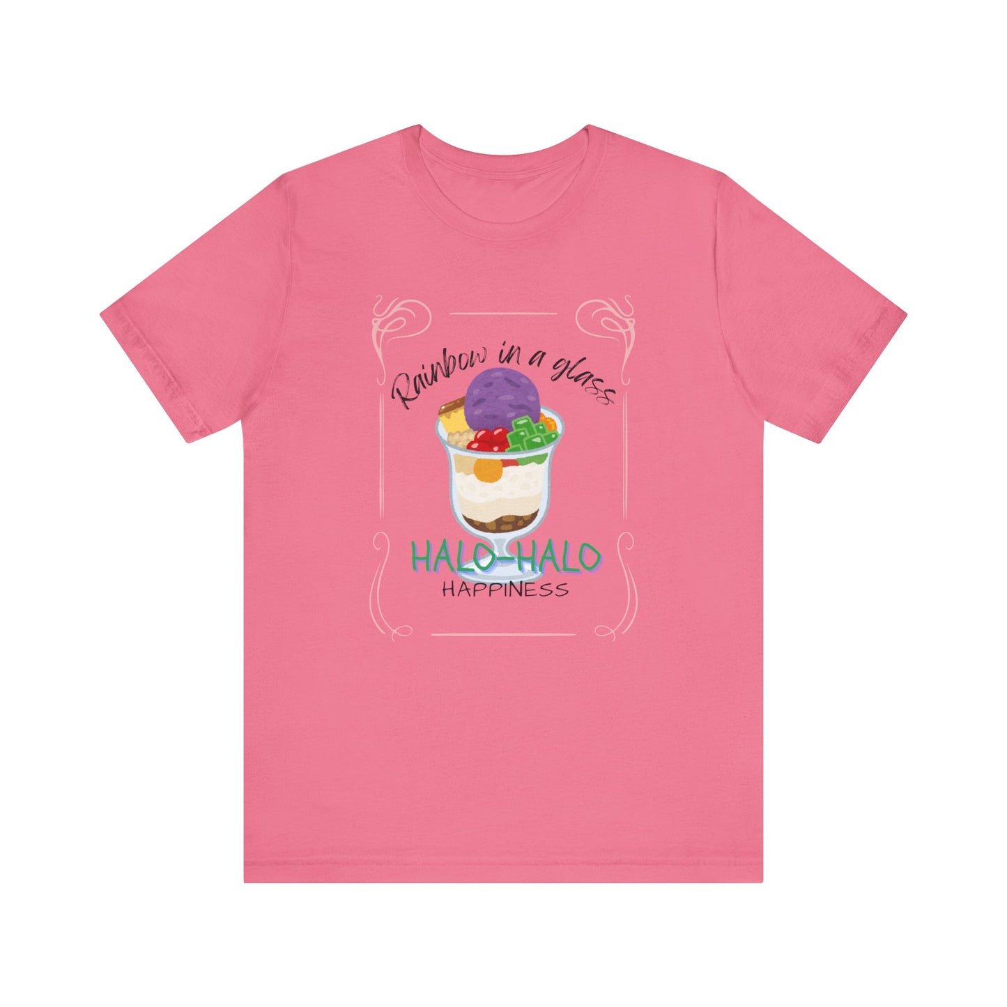 Rainbow in a Glass, Halo-Halo Happiness Women's Premium Soft Tee