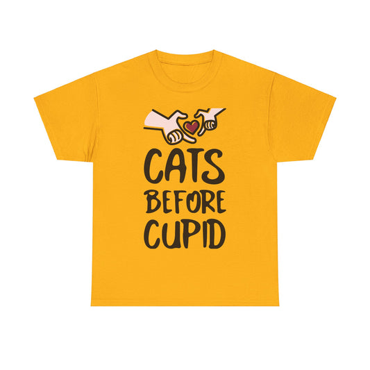 Cats Before Cupid Heavy Cotton Tee