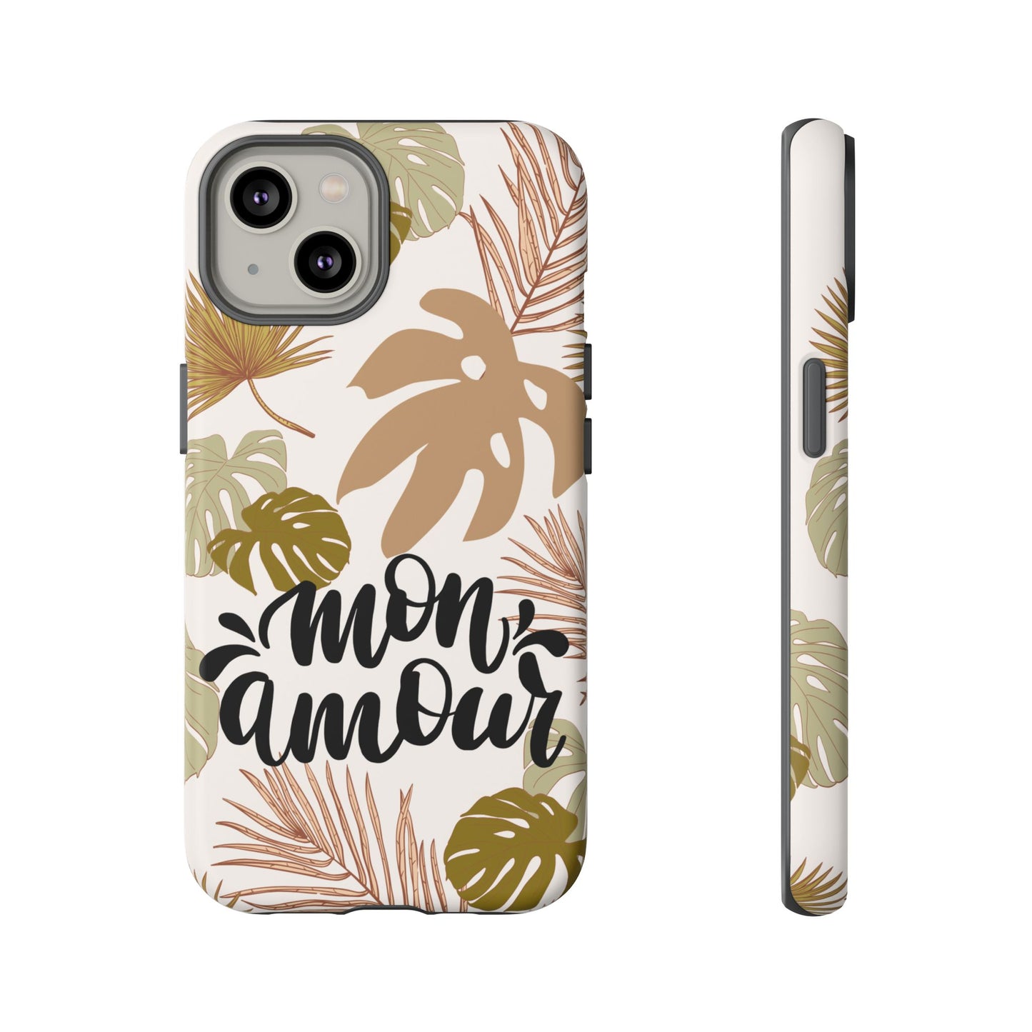 'Mon Amour' Stylish Tropical Phone Case Design