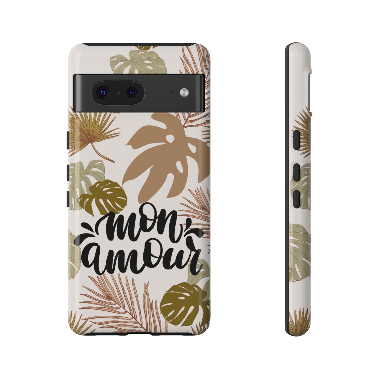 'Mon Amour' Stylish Tropical Phone Case Design