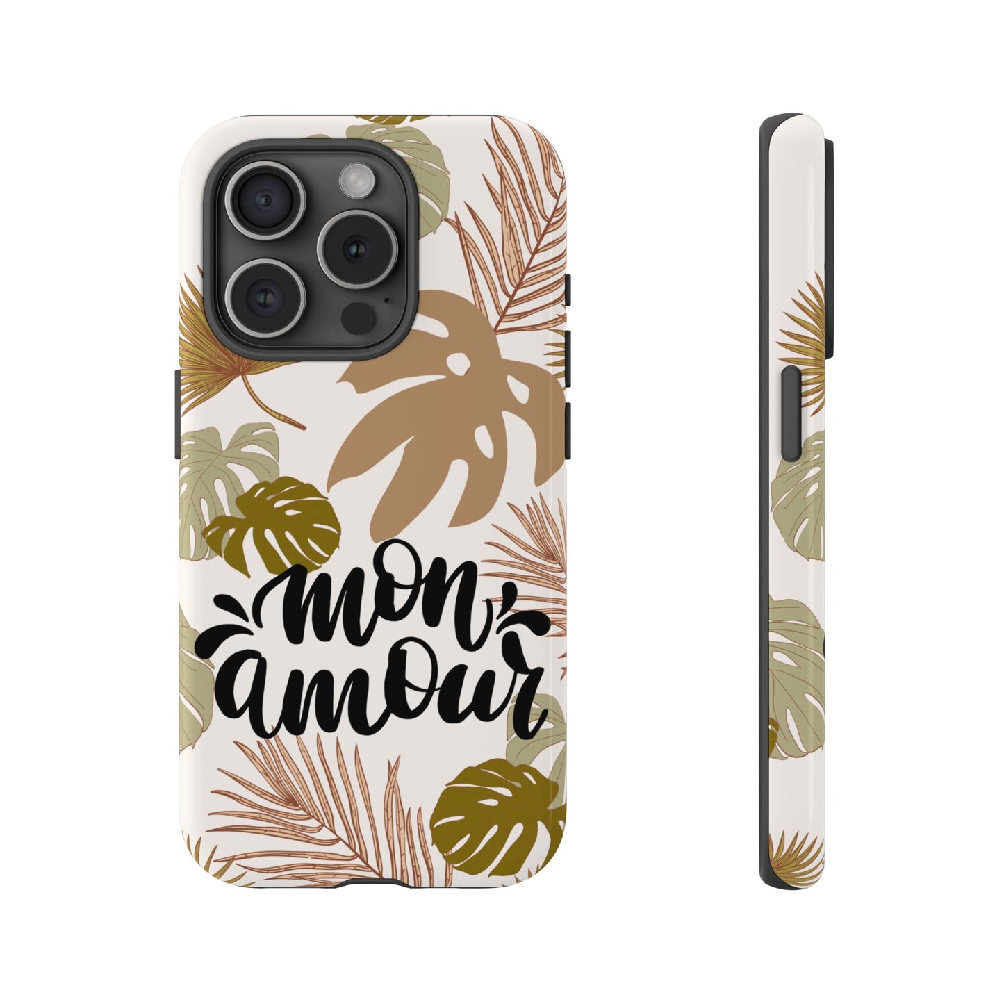 'Mon Amour' Stylish Tropical Phone Case Design