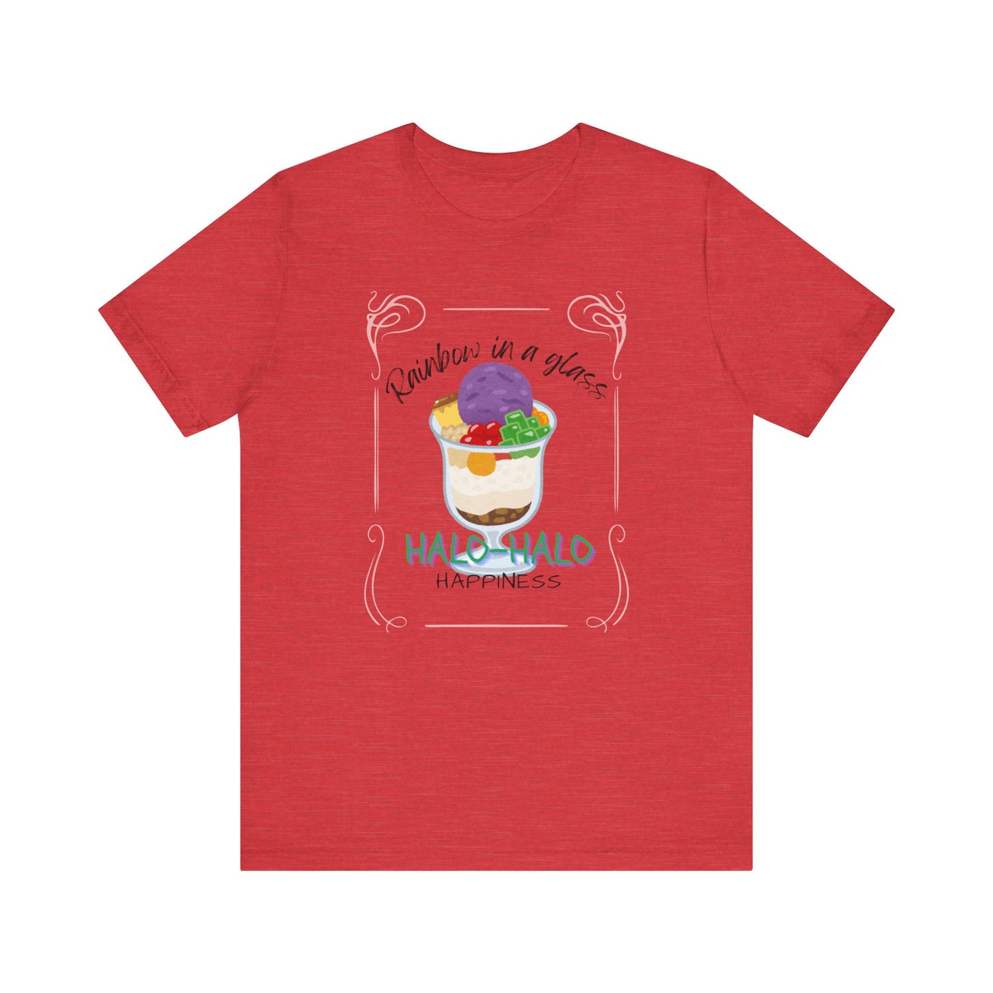 Rainbow in a Glass, Halo-Halo Happiness Women's Premium Soft Tee