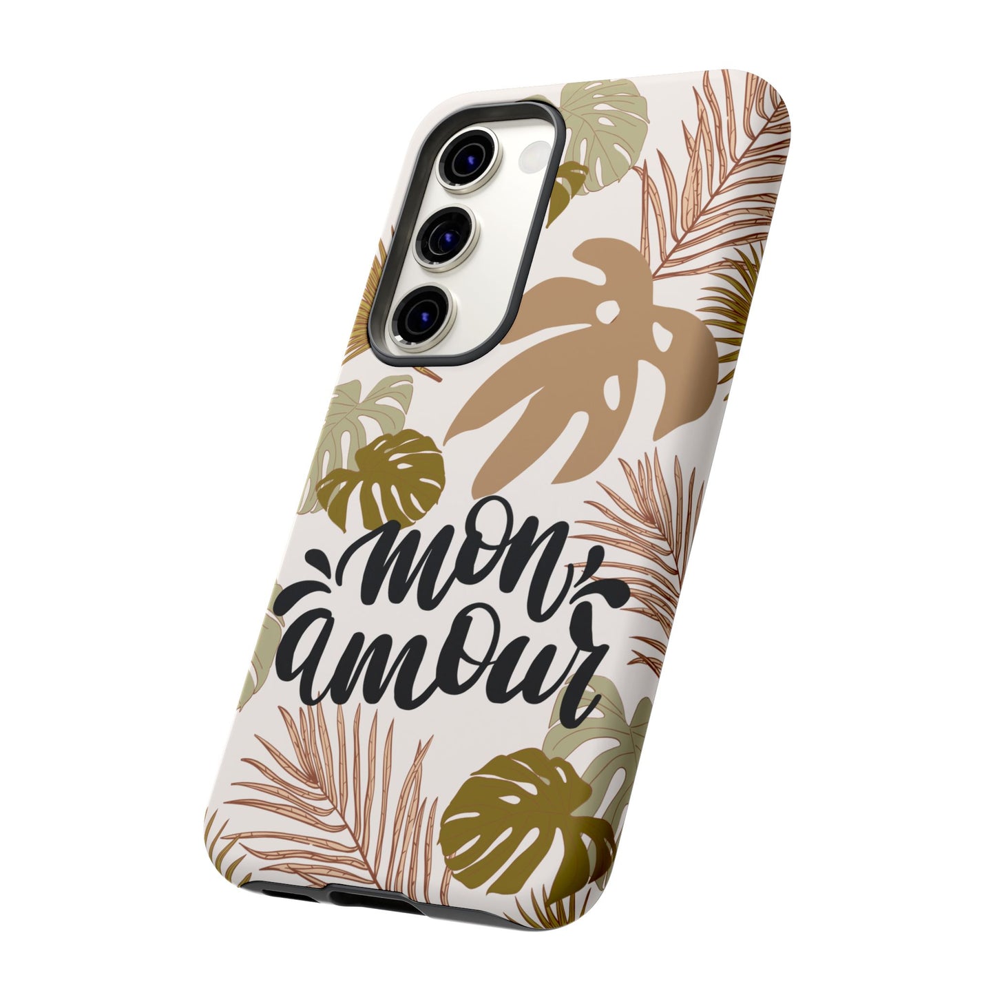 'Mon Amour' Stylish Tropical Phone Case Design