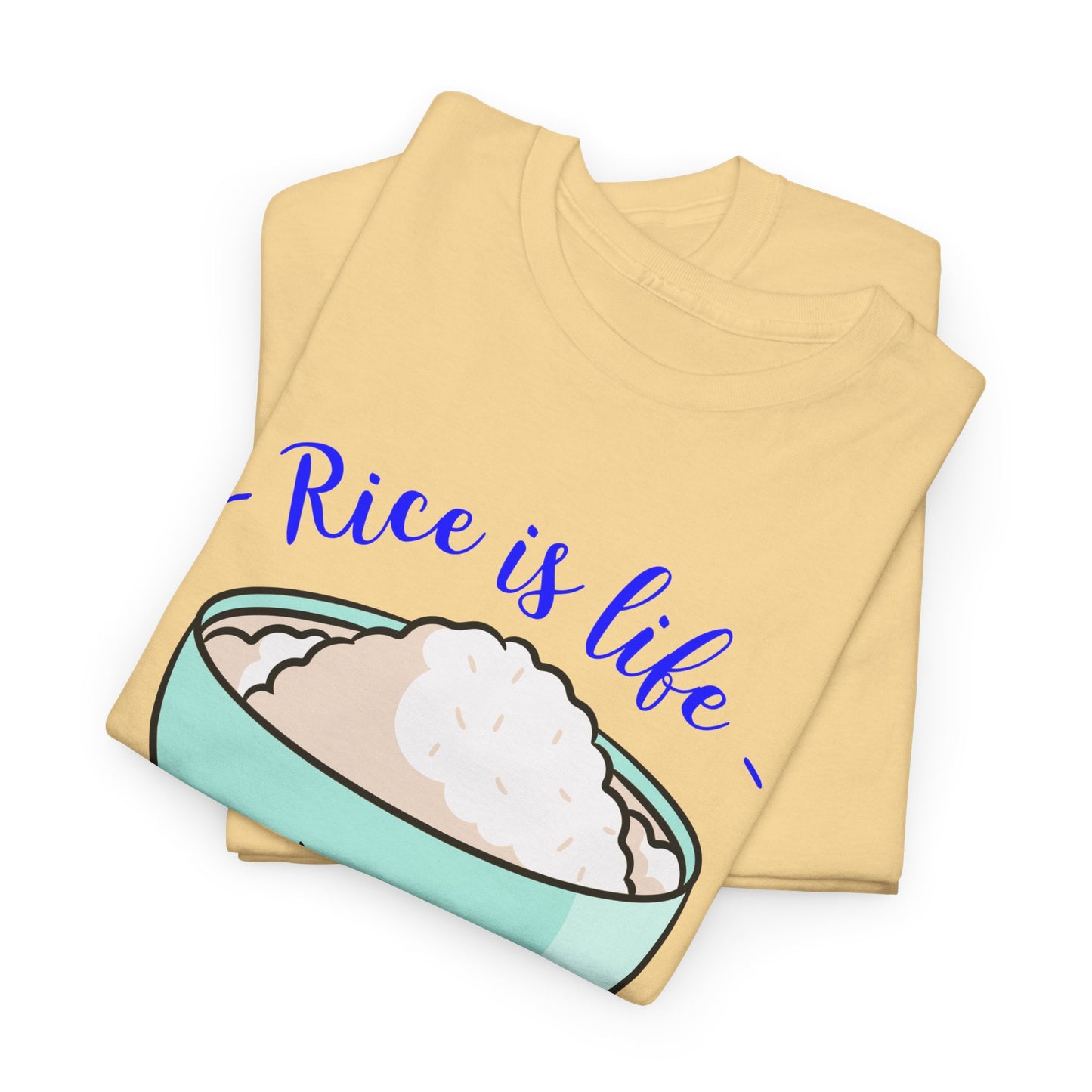 Rice is Life No Matter the Time Zone Cotton Tee