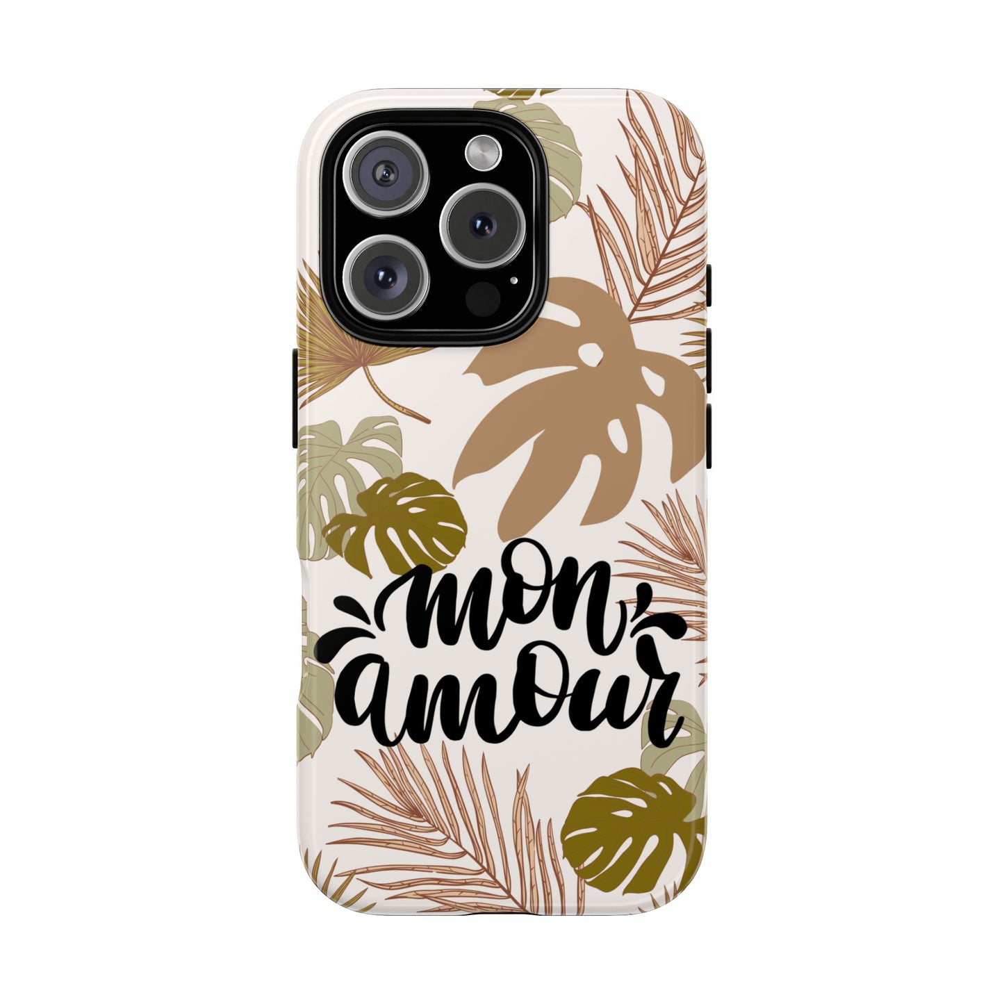 'Mon Amour' Stylish Tropical Phone Case Design