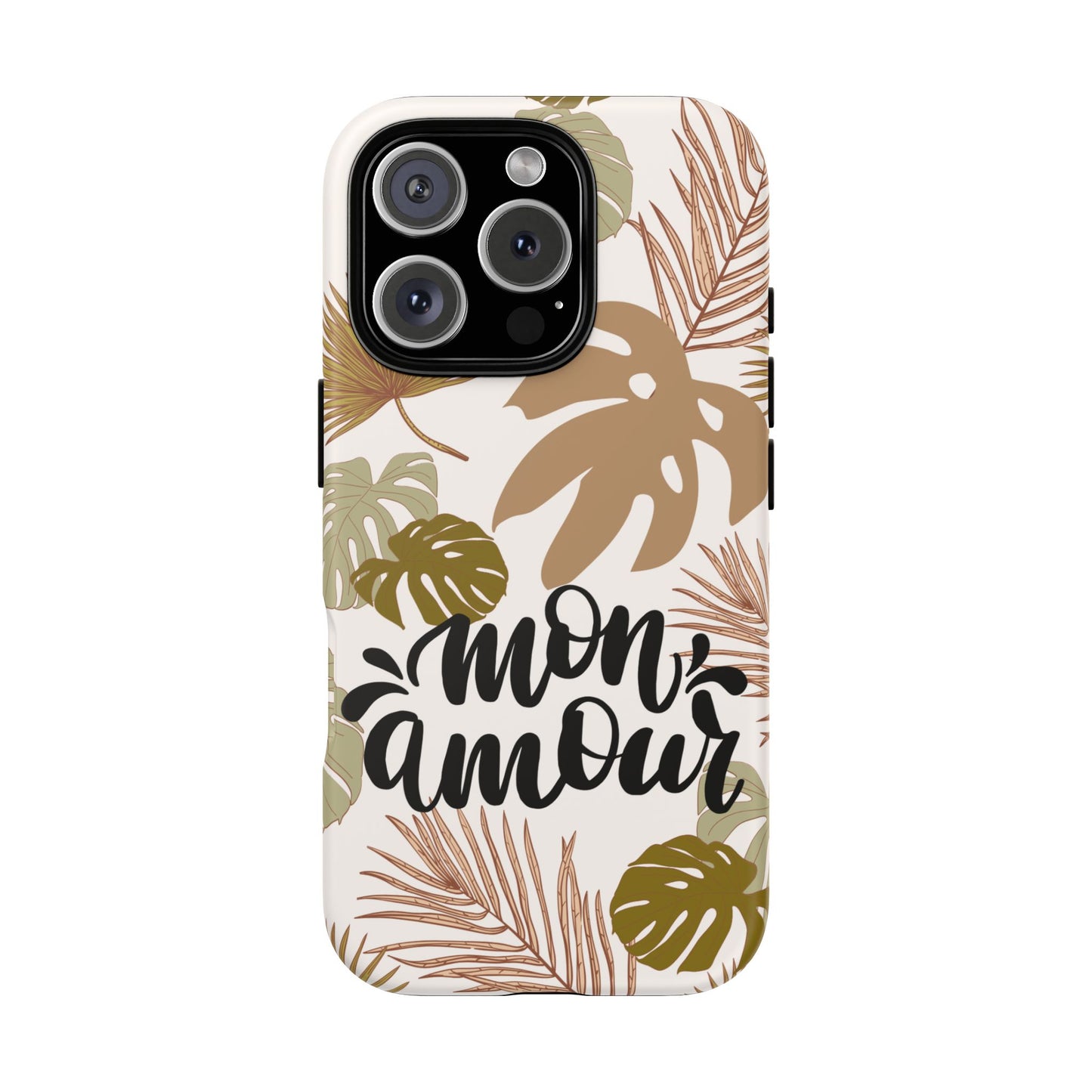 'Mon Amour' Stylish Tropical Phone Case Design