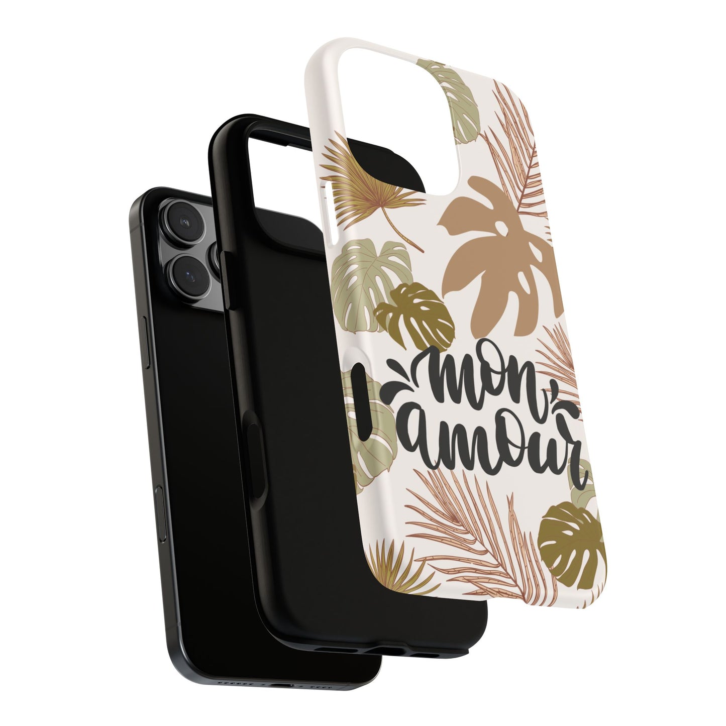 'Mon Amour' Stylish Tropical Phone Case Design