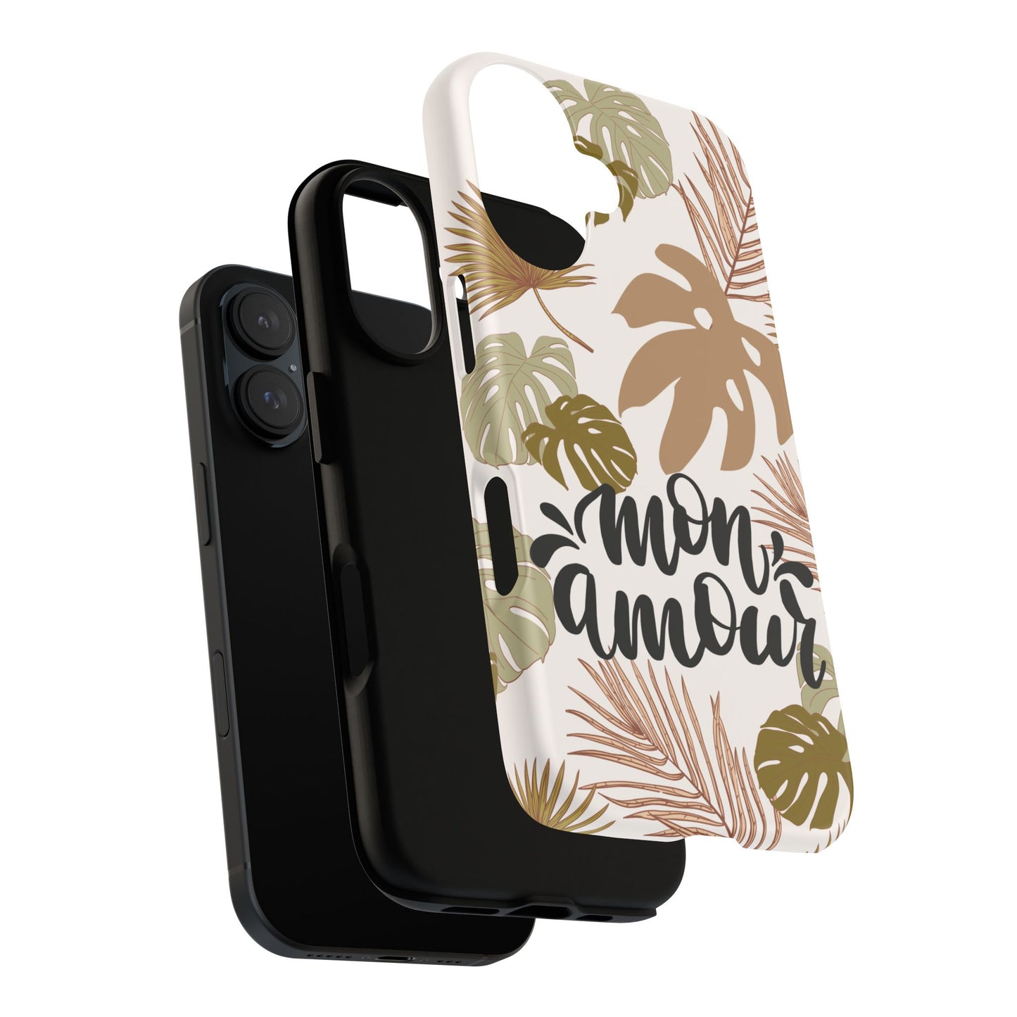 'Mon Amour' Stylish Tropical Phone Case Design