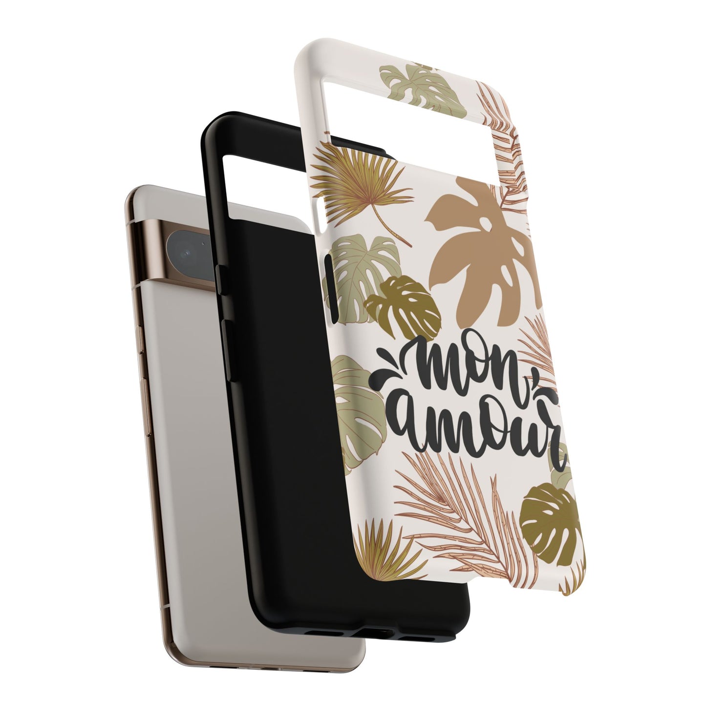 'Mon Amour' Stylish Tropical Phone Case Design