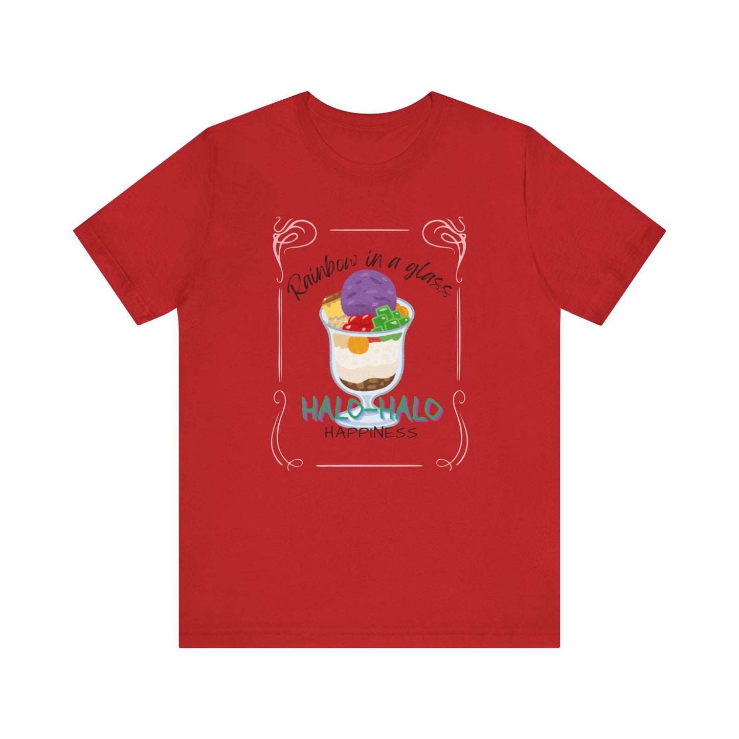 Rainbow in a Glass, Halo-Halo Happiness Women's Premium Soft Tee