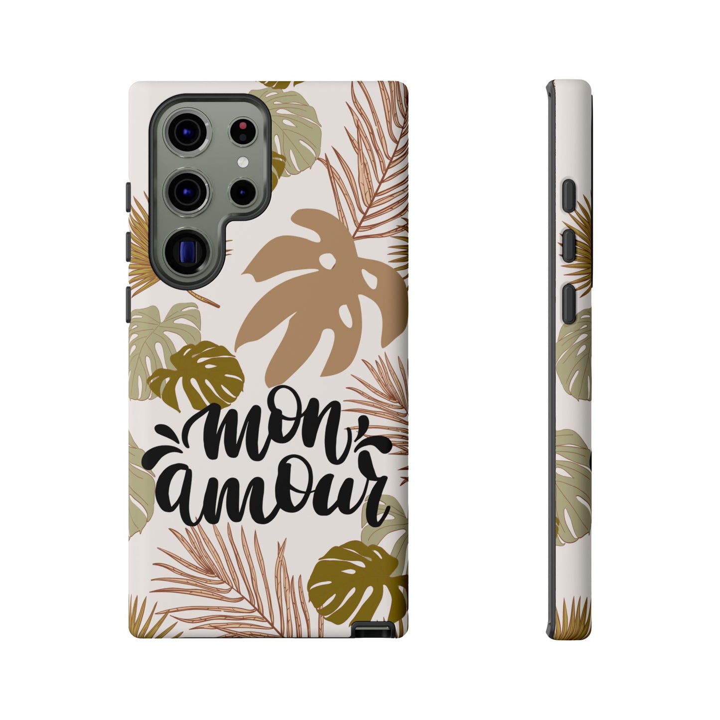 'Mon Amour' Stylish Tropical Phone Case Design