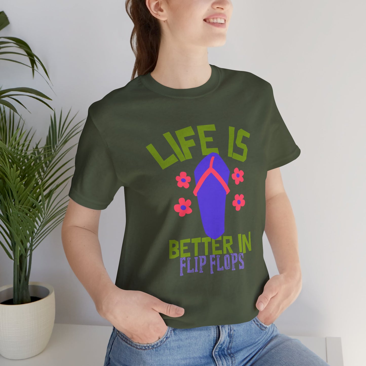 Life is Better in Flip Flops Premium Soft Women's Tee