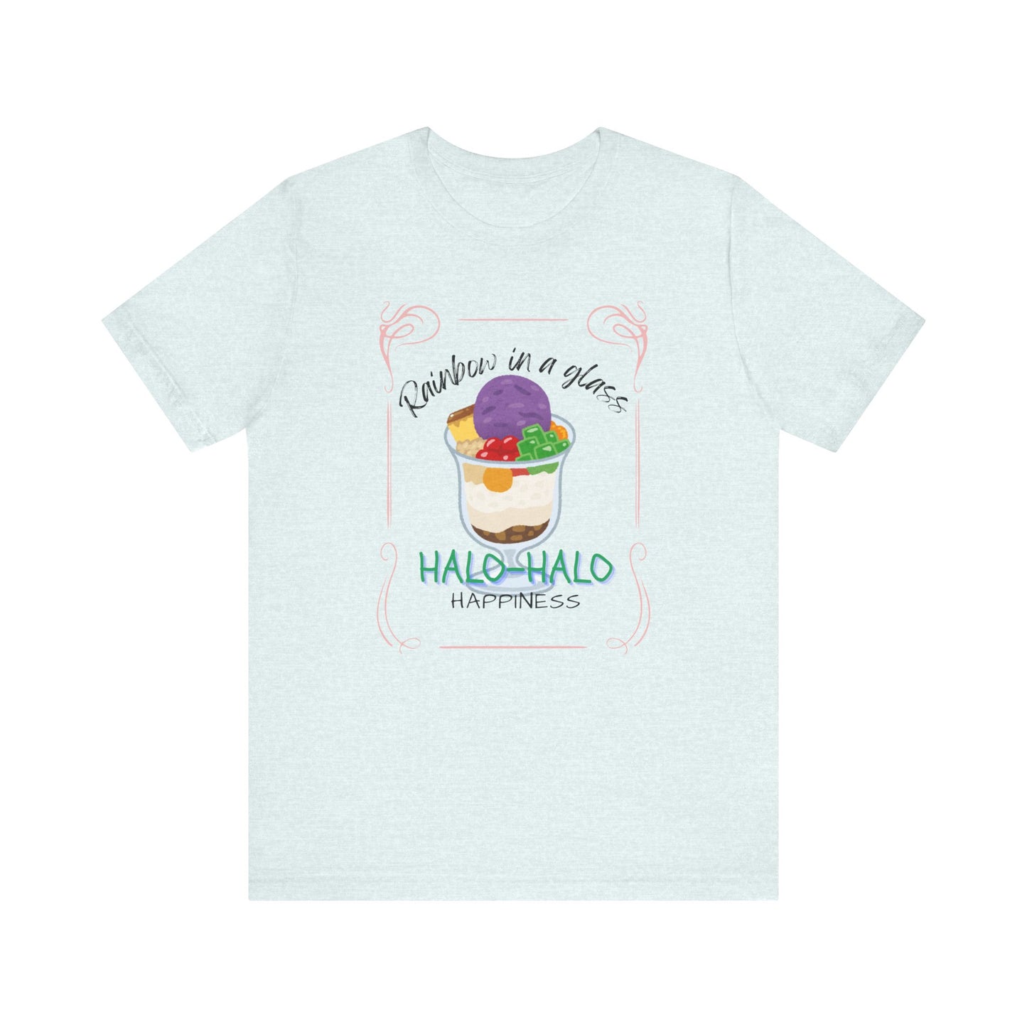 Rainbow in a Glass, Halo-Halo Happiness Women's Premium Soft Tee