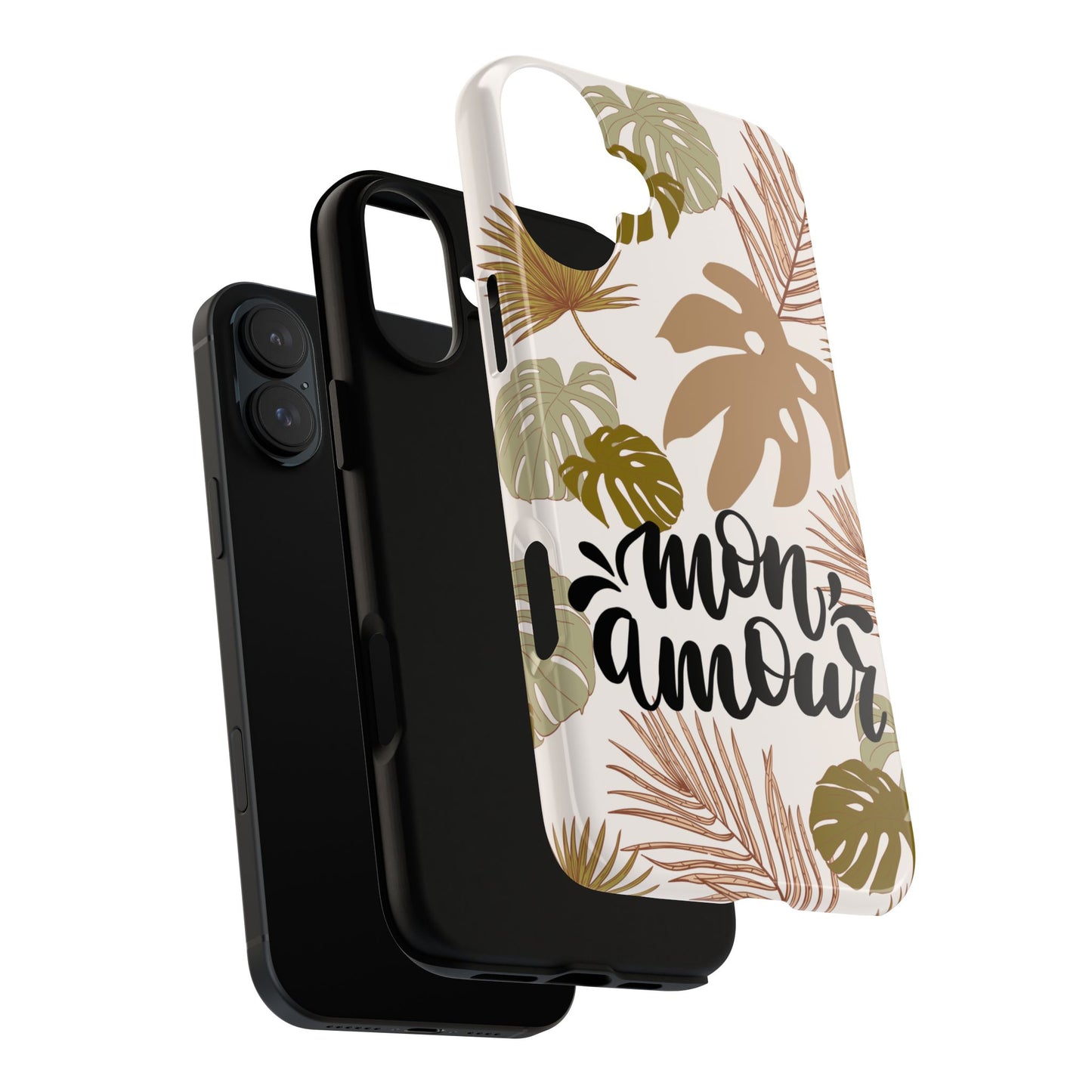 'Mon Amour' Stylish Tropical Phone Case Design
