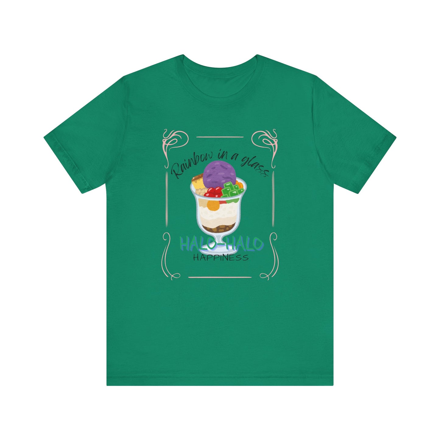 Rainbow in a Glass, Halo-Halo Happiness Women's Premium Soft Tee
