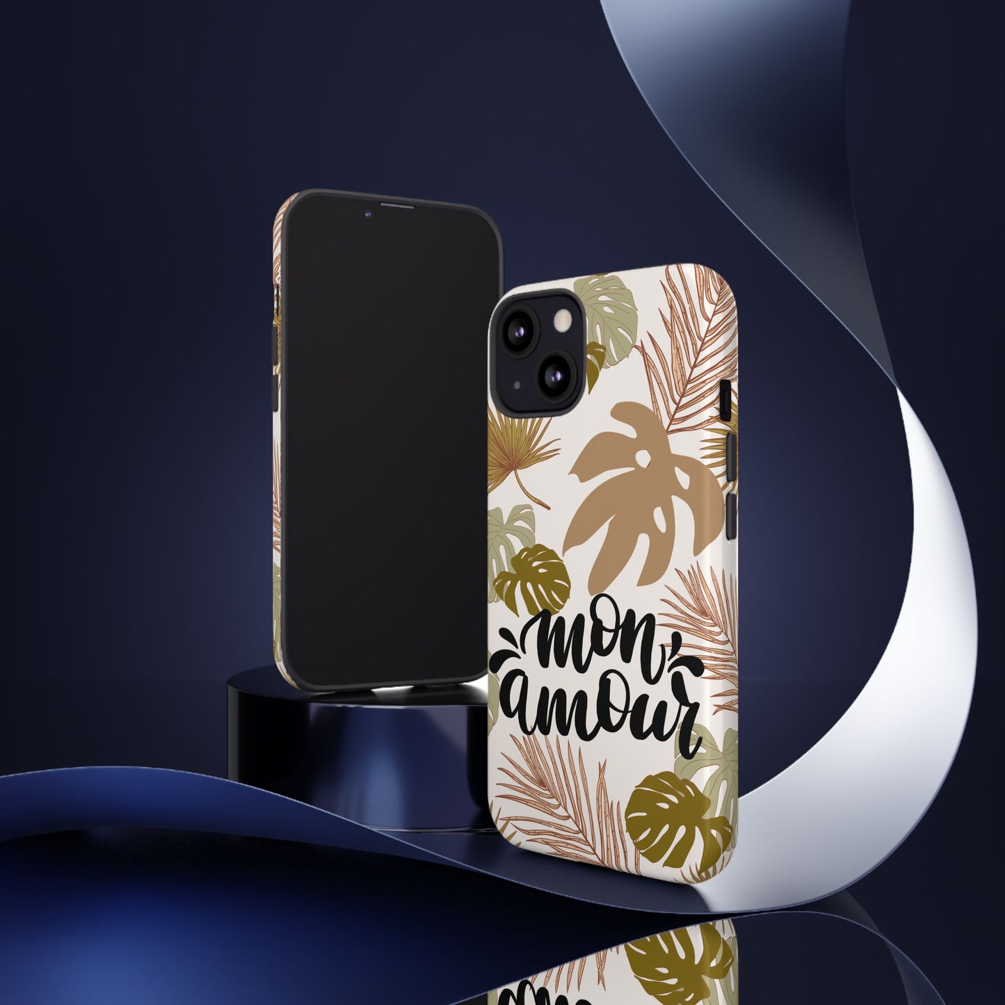 'Mon Amour' Stylish Tropical Phone Case Design