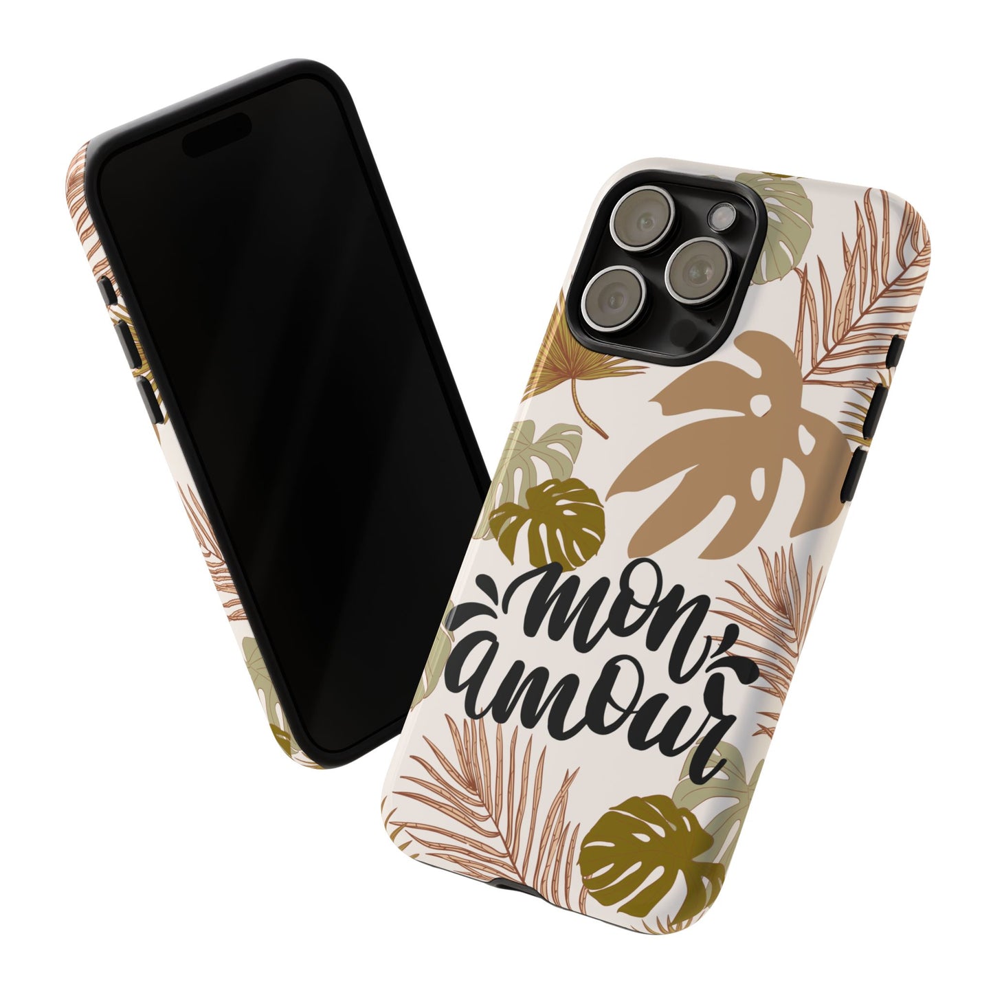 'Mon Amour' Stylish Tropical Phone Case Design