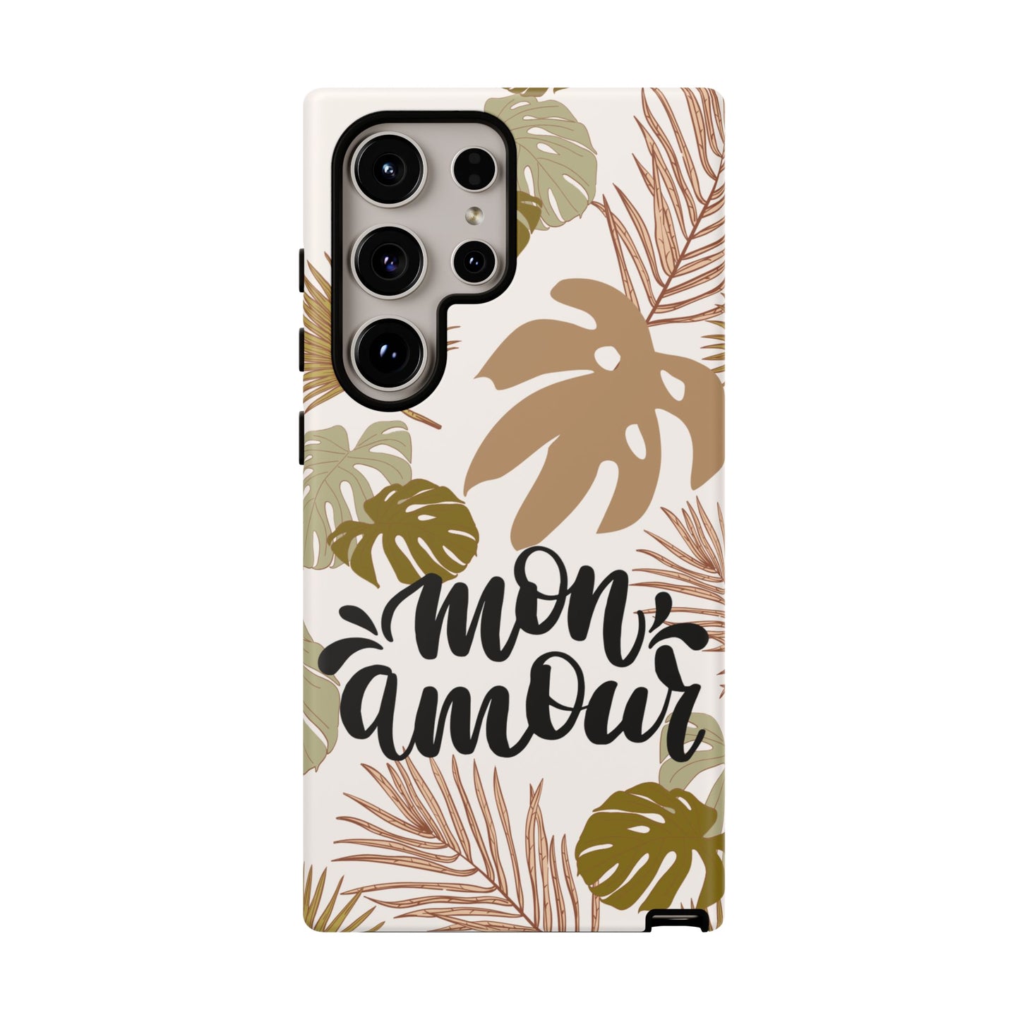 'Mon Amour' Stylish Tropical Phone Case Design